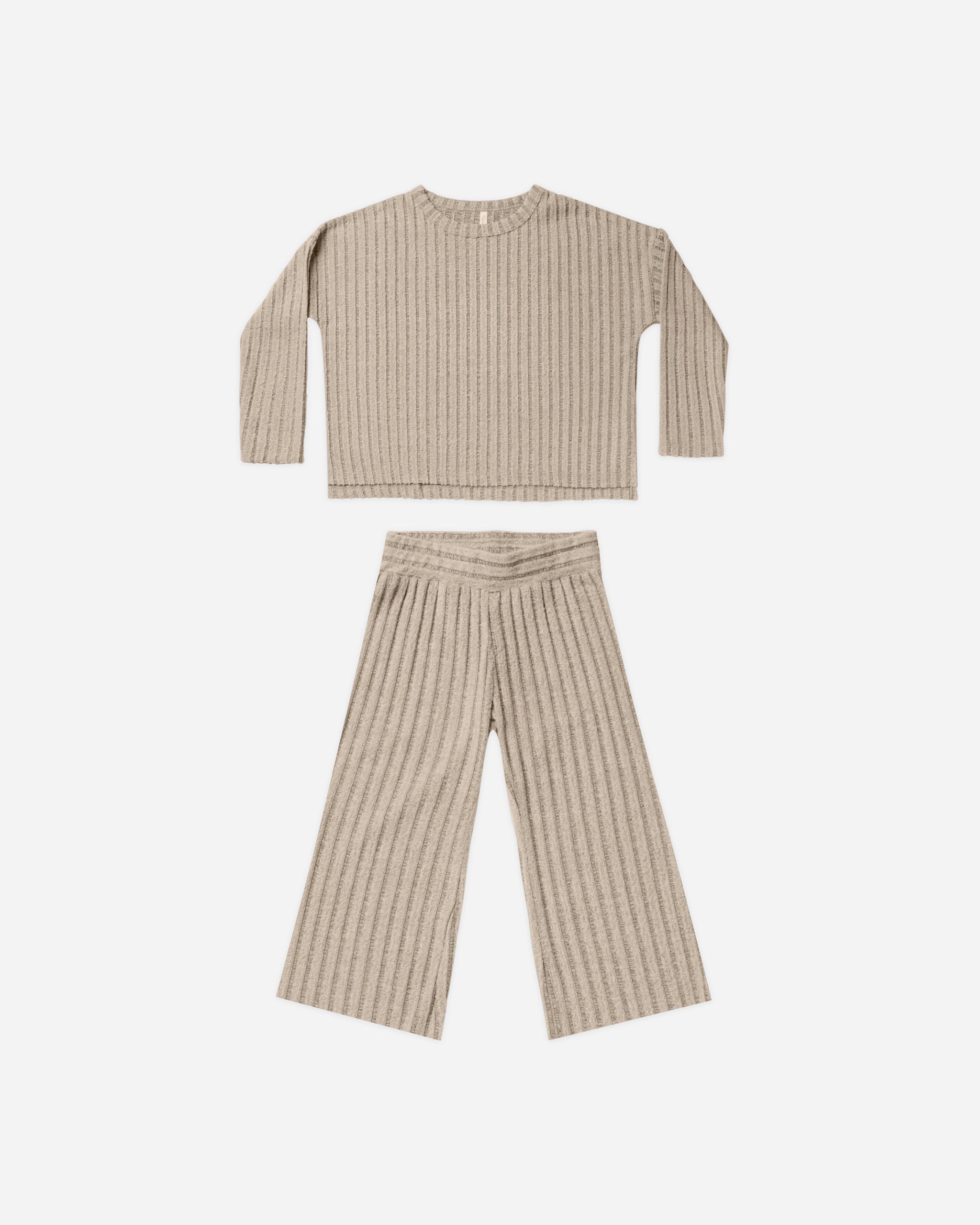 Cozy Rib Knit Set || Oat - Rylee + Cru | Kids Clothes | Trendy Baby Clothes | Modern Infant Outfits |
