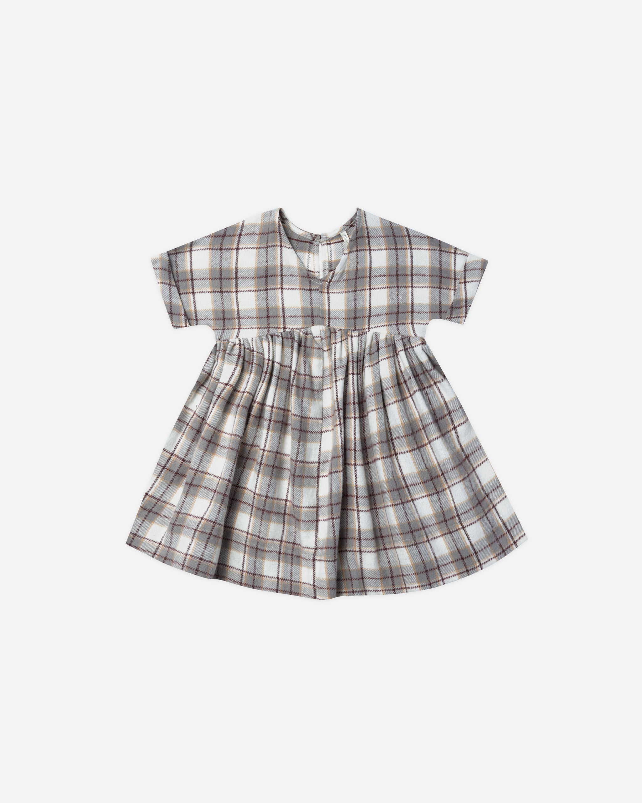Maxwell Dress || Blue Flannel - Rylee + Cru | Kids Clothes | Trendy Baby Clothes | Modern Infant Outfits |