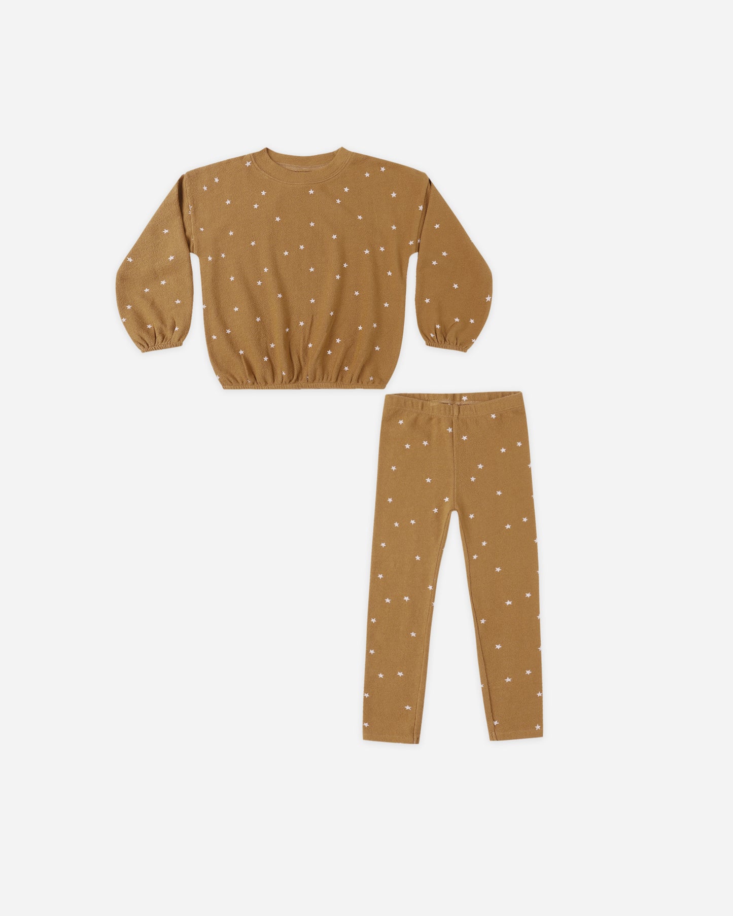 Spongey Knit Set || Golden Stars - Rylee + Cru | Kids Clothes | Trendy Baby Clothes | Modern Infant Outfits |