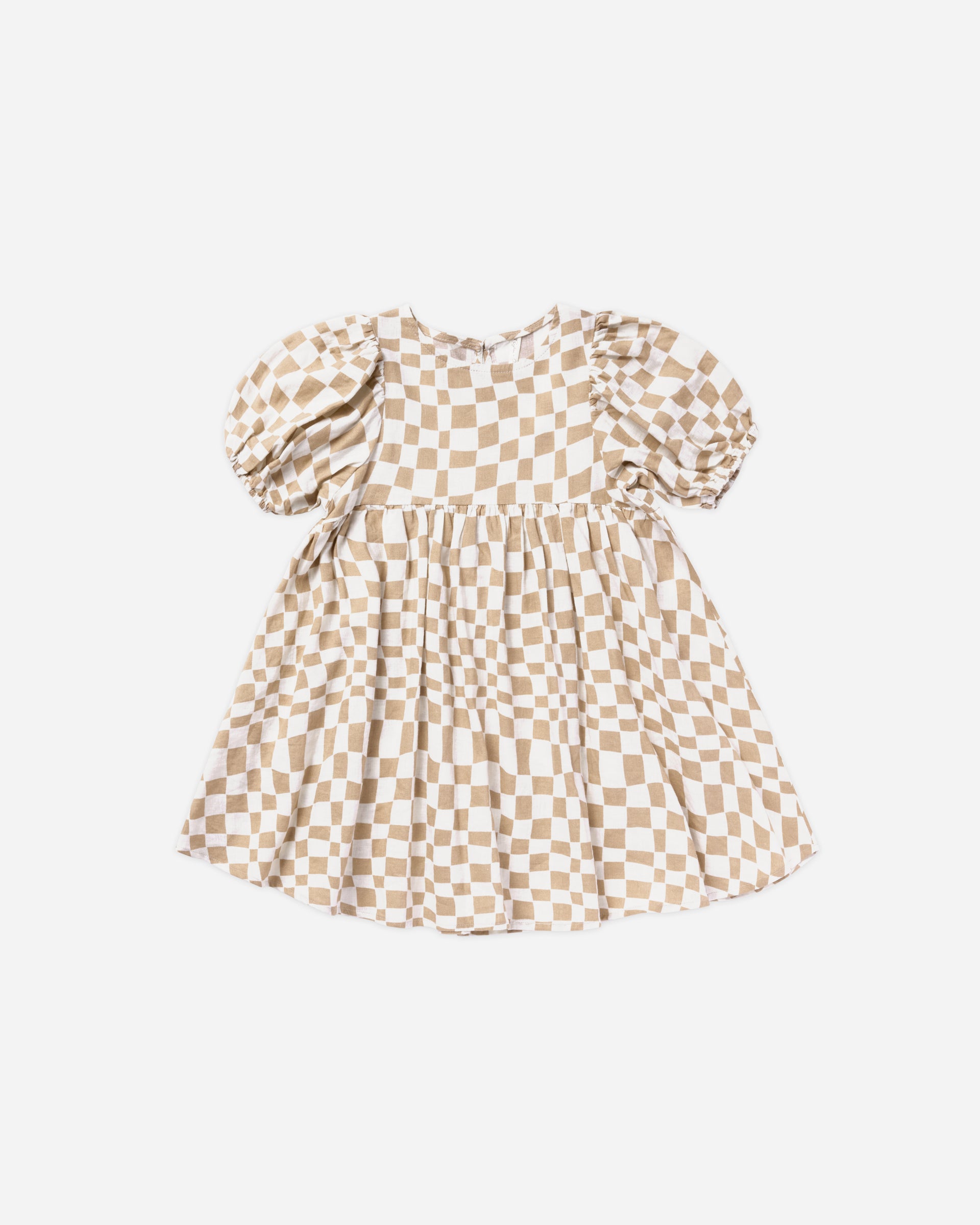 Rylee & Cru - AW23 - Sand Checker Marley Dress 8-9Y