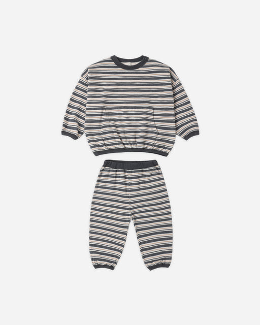 Relaxed Set Blue Stripe - Rylee + Cru | Kids Clothes | Trendy Baby Clothes | Modern Infant Outfits |