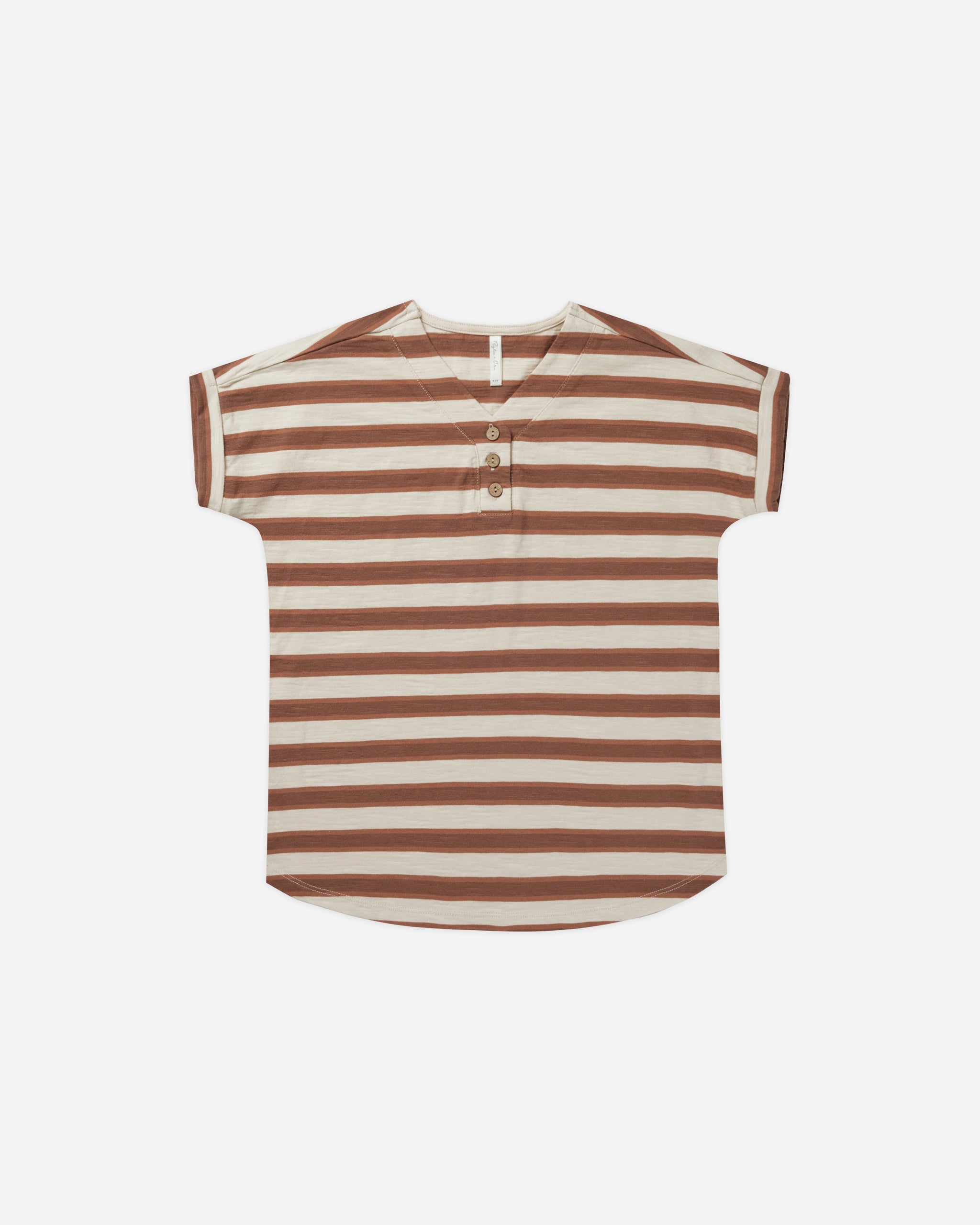 Henley Shirt Dress || Cedar Stripe - Rylee + Cru | Kids Clothes | Trendy Baby Clothes | Modern Infant Outfits |