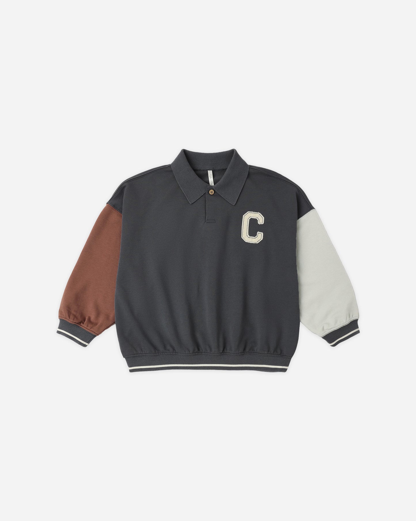 Collared Sweatshirt Color Block - Rylee + Cru | Kids Clothes | Trendy Baby Clothes | Modern Infant Outfits |