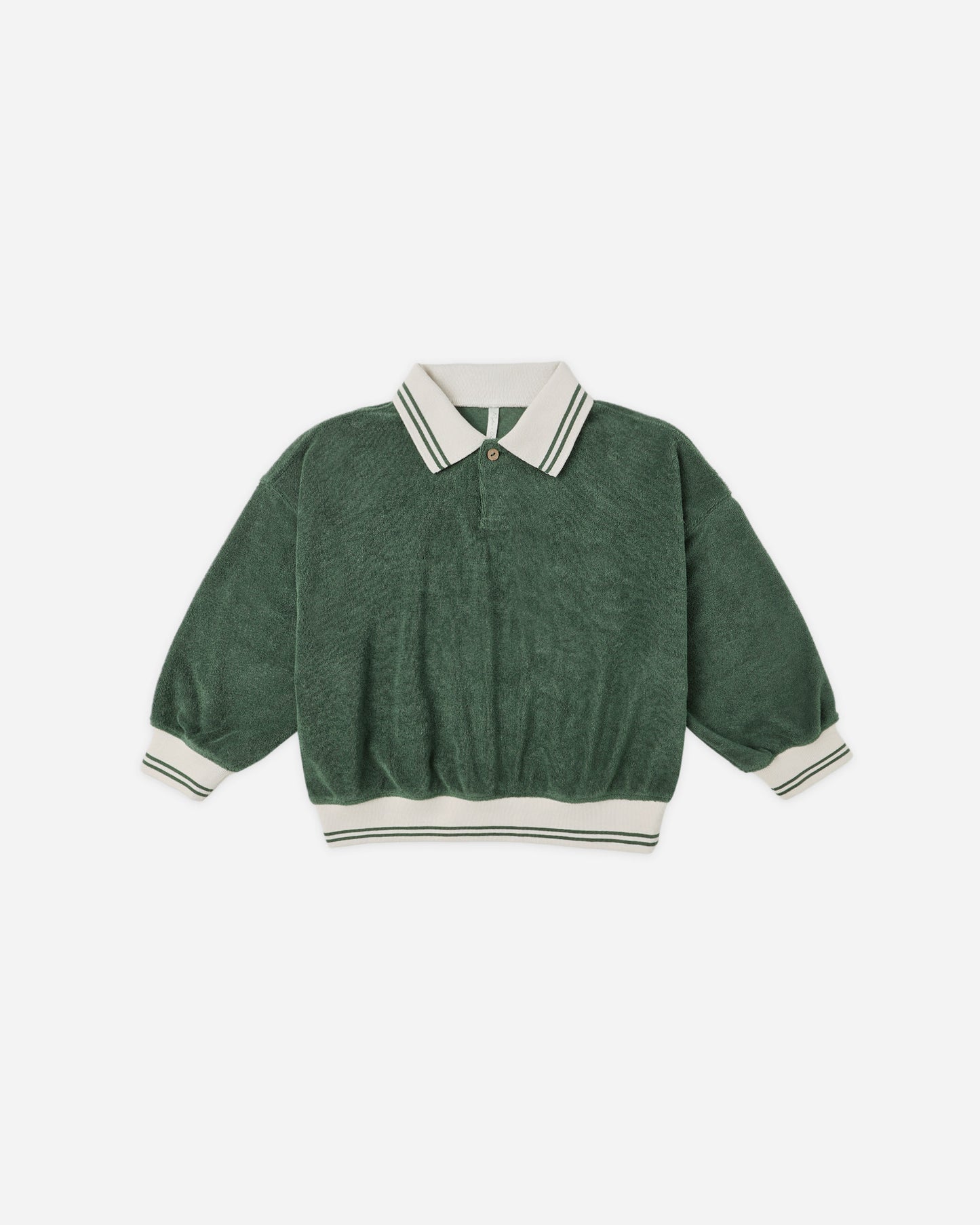 Collared Sweatshirt || Green - Rylee + Cru | Kids Clothes | Trendy Baby Clothes | Modern Infant Outfits |