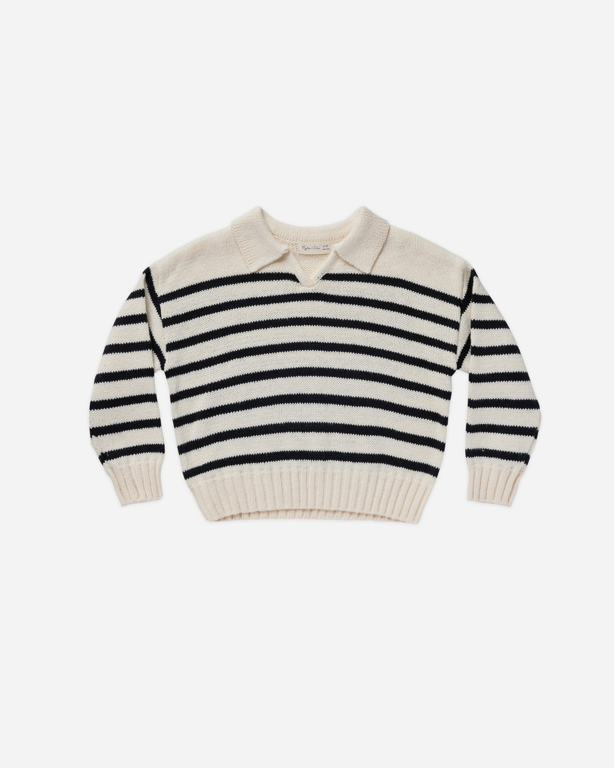 Collared Sweater || Black Stripe - Rylee + Cru | Kids Clothes | Trendy Baby Clothes | Modern Infant Outfits |