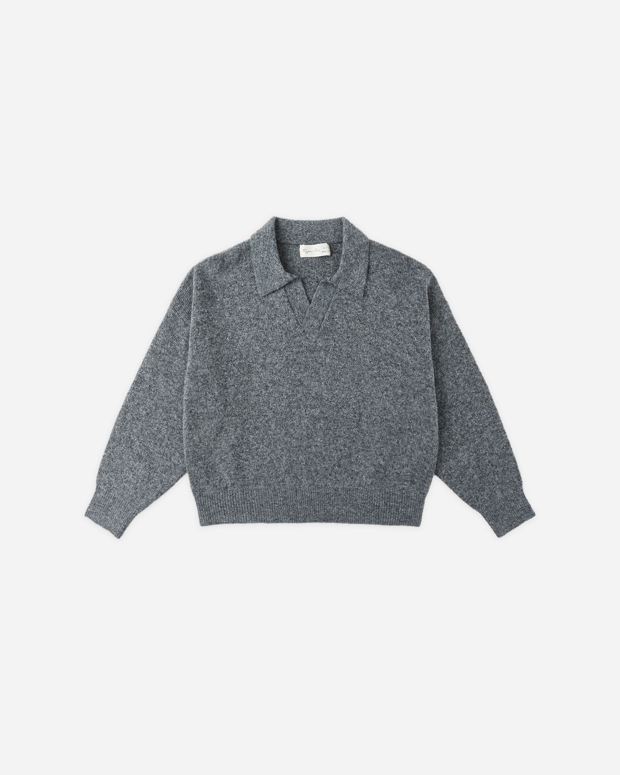 Collared Sweater || Heathered Grey - Rylee + Cru | Kids Clothes | Trendy Baby Clothes | Modern Infant Outfits |