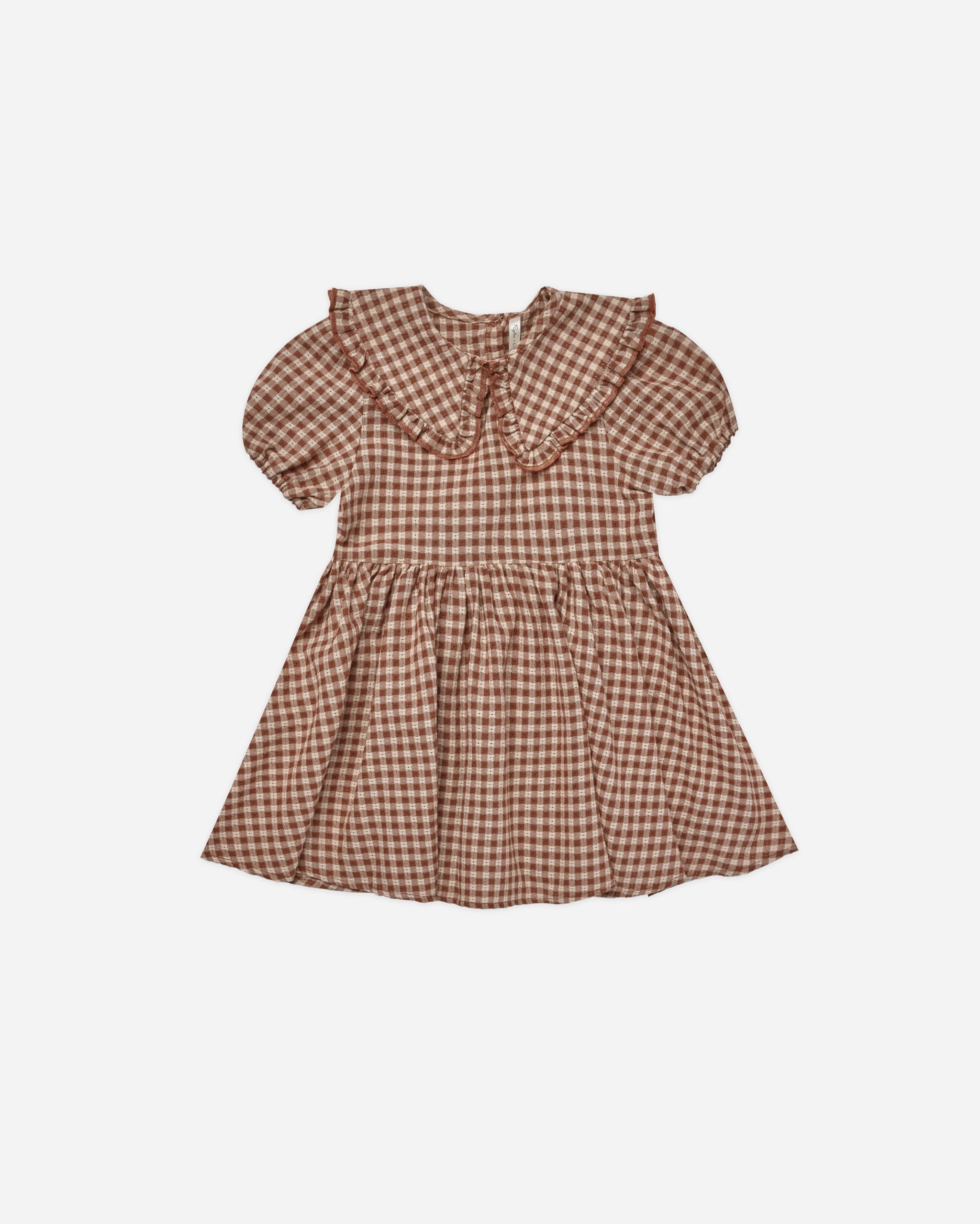 Camille Dress || Brown Gingham - Rylee + Cru | Kids Clothes | Trendy Baby Clothes | Modern Infant Outfits |