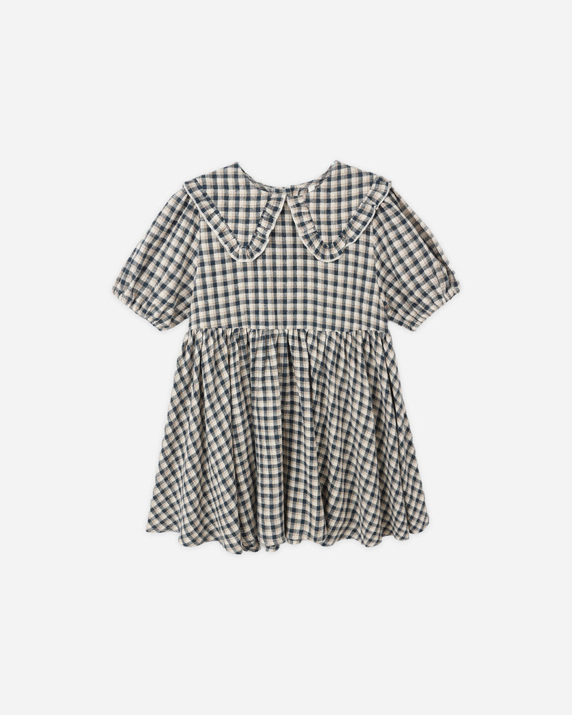 Rylee + Cru Camille Dress - Navy Check