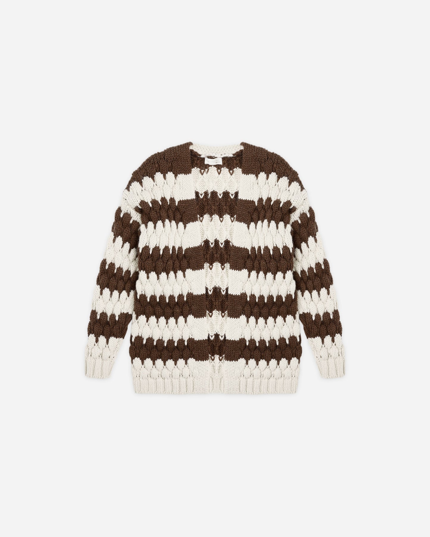 Bubble Knit Cardigan || Brown Stripe - Rylee + Cru | Kids Clothes | Trendy Baby Clothes | Modern Infant Outfits |