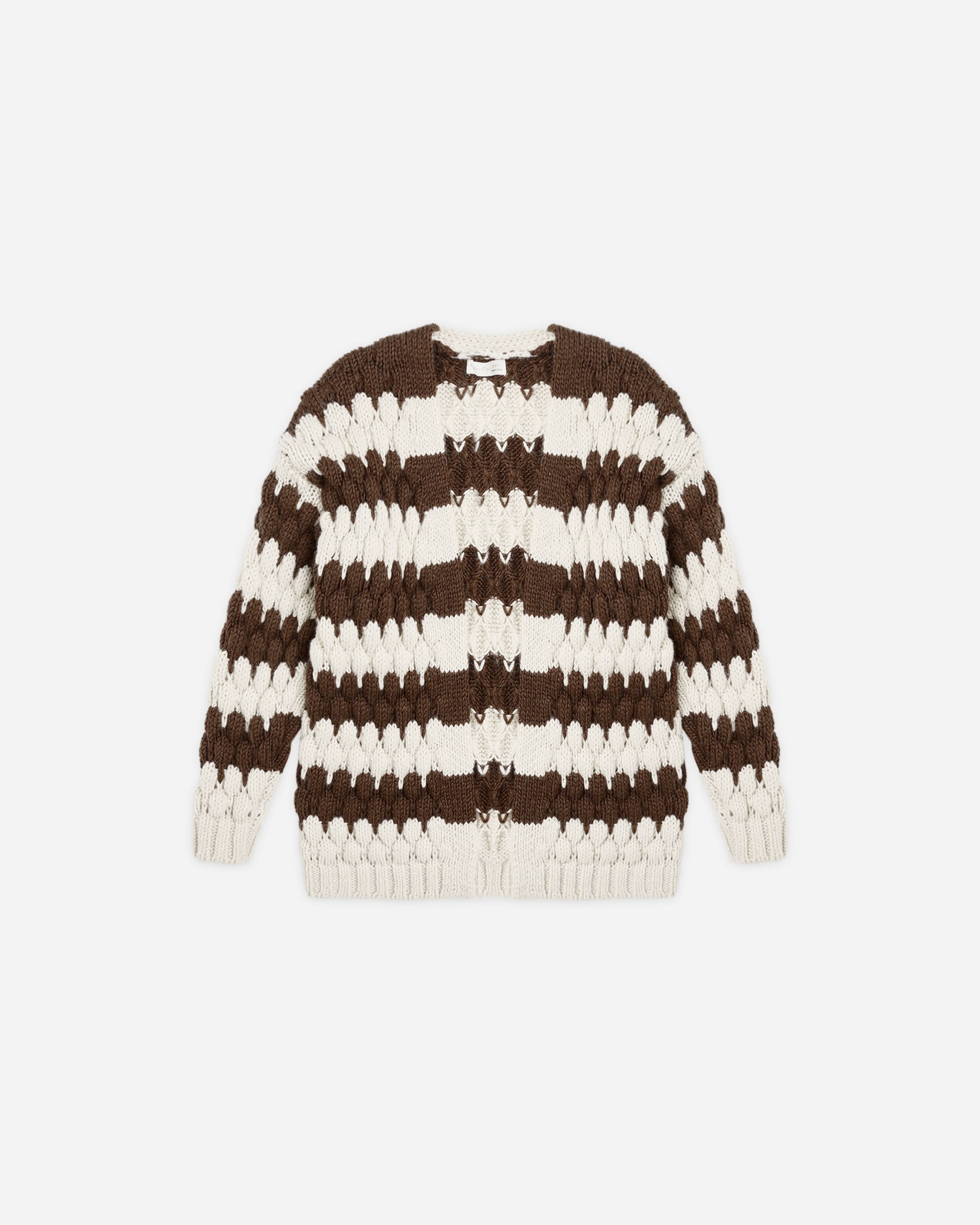 Bubble Knit Cardigan || Brown Stripe - Rylee + Cru | Kids Clothes | Trendy Baby Clothes | Modern Infant Outfits |