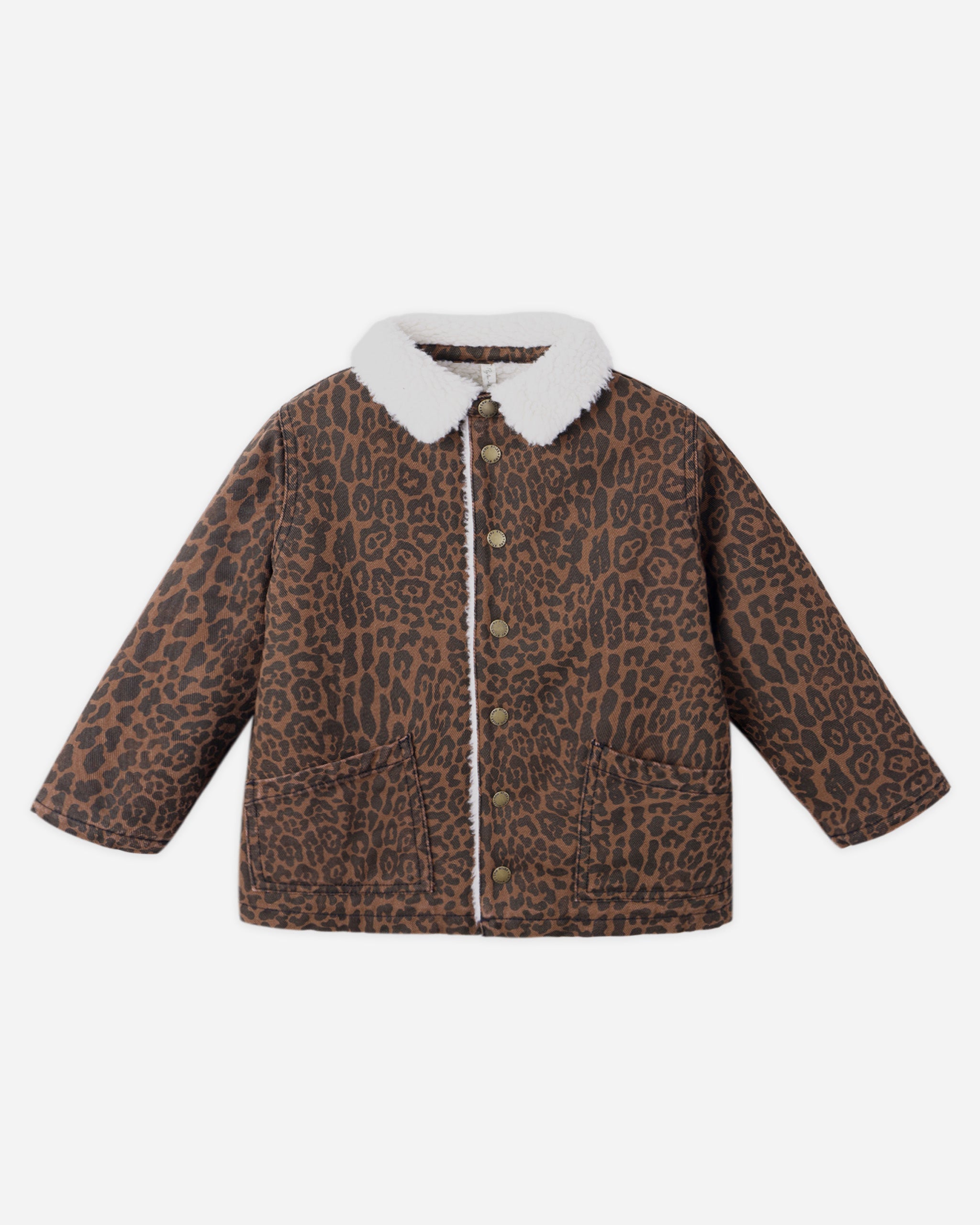 Long Chore Coat || Leopard - Rylee + Cru | Kids Clothes | Trendy Baby Clothes | Modern Infant Outfits |