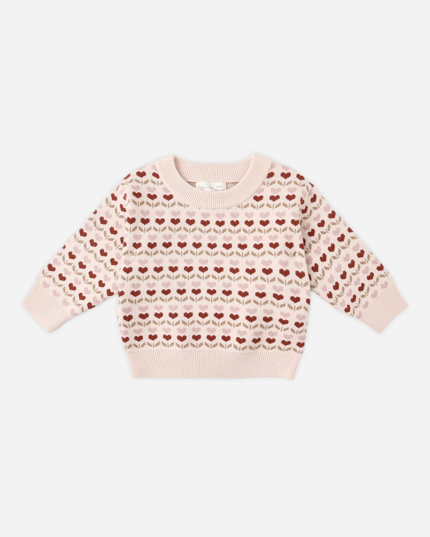Shiloh Sweater || Ruby Hearts - Rylee + Cru | Kids Clothes | Trendy Baby Clothes | Modern Infant Outfits |