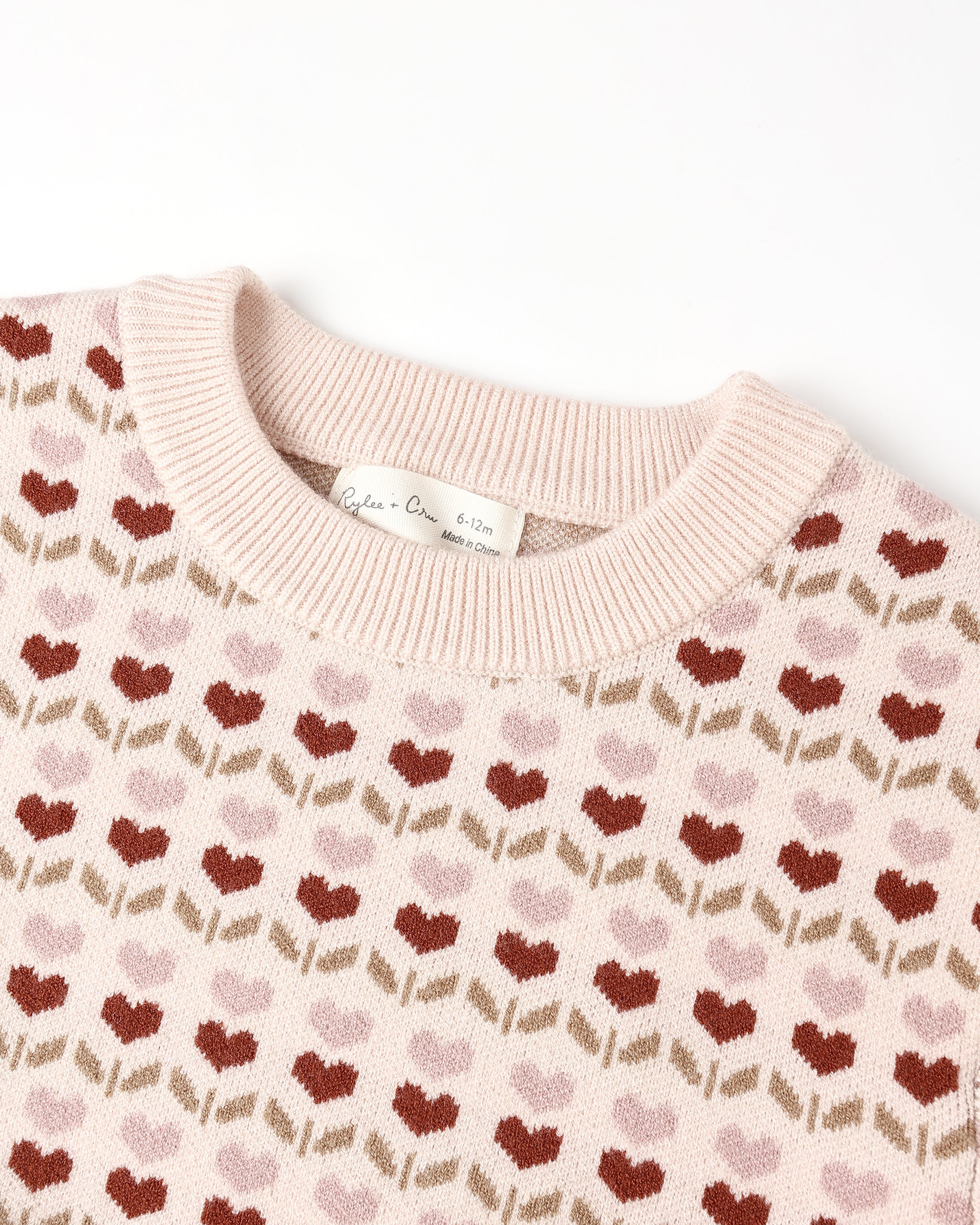 Shiloh Sweater || Ruby Hearts - Rylee + Cru | Kids Clothes | Trendy Baby Clothes | Modern Infant Outfits |