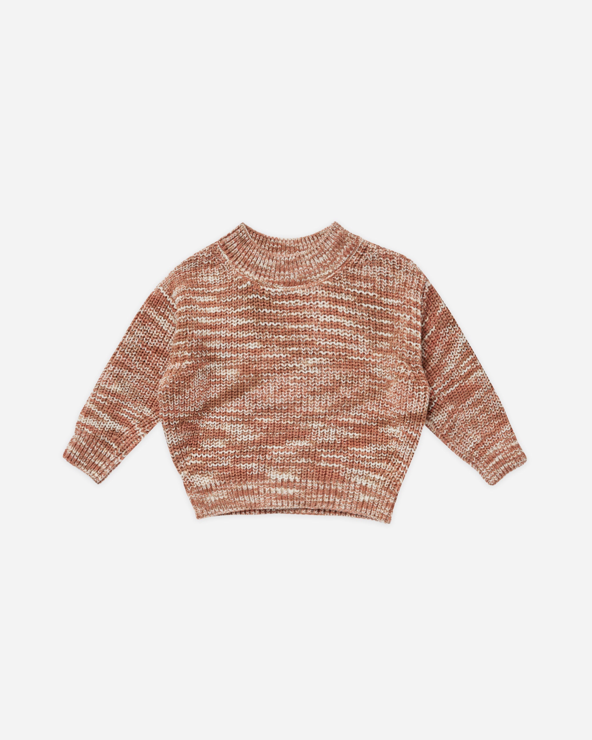 Relaxed Knit Sweater || Heathered Spice - Rylee + Cru | Kids Clothes | Trendy Baby Clothes | Modern Infant Outfits |