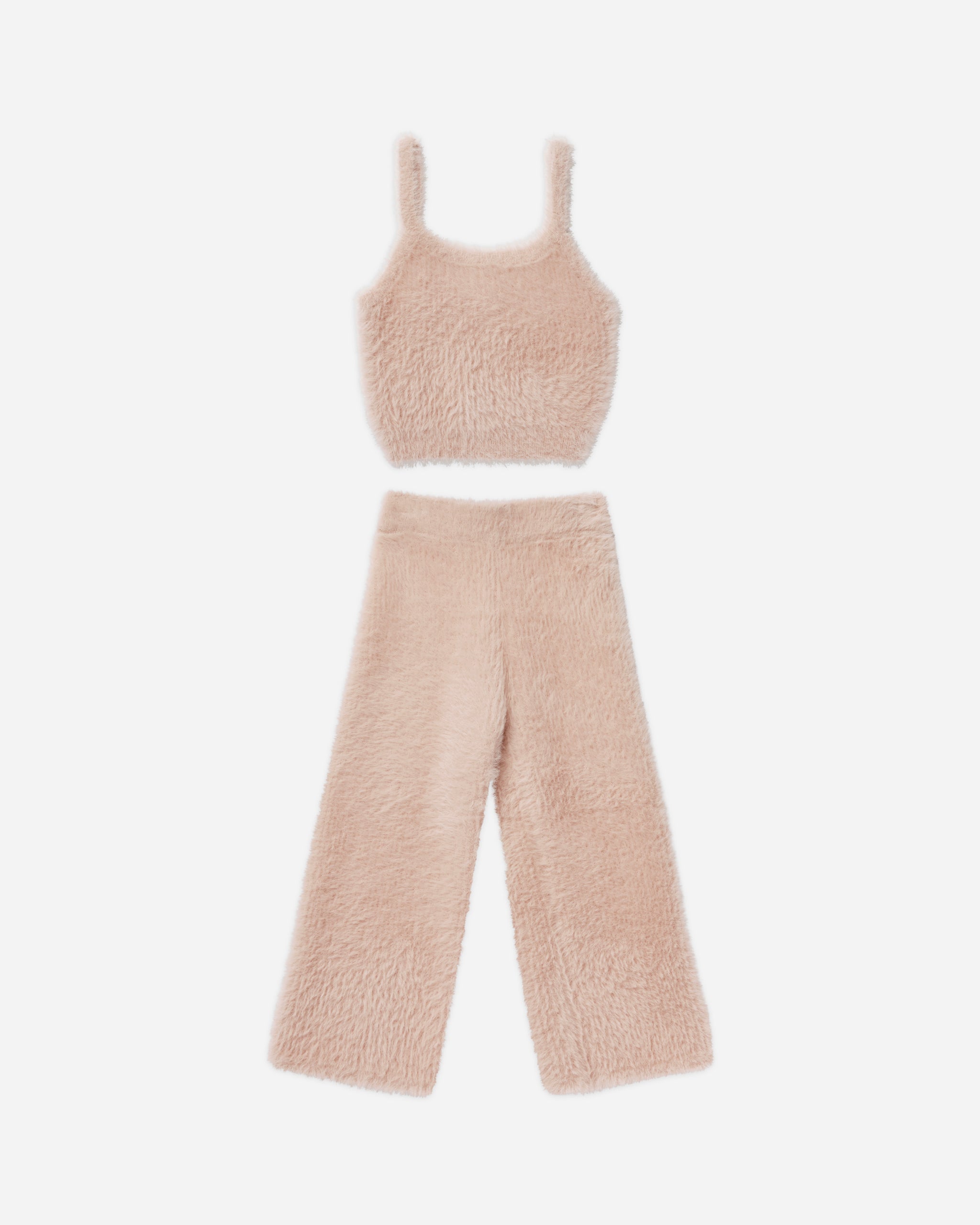 Fuzzy Knit Set || Blush