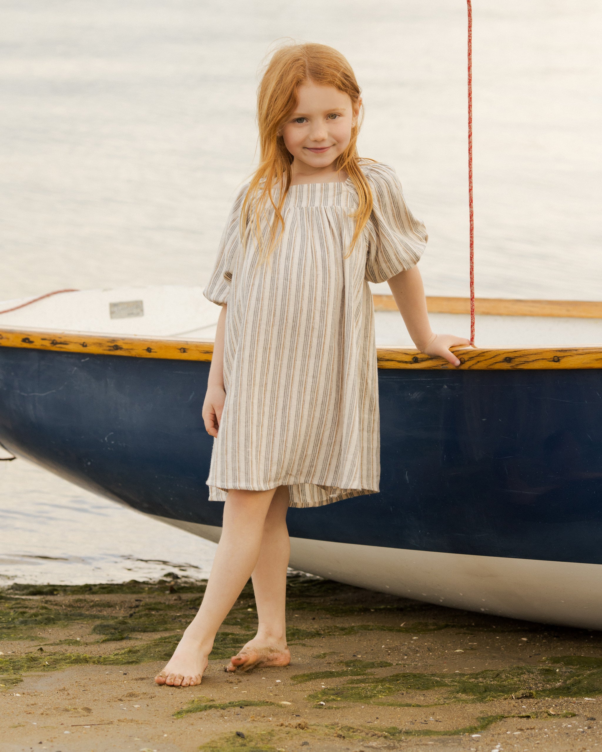 Talee Dress || Nautical Stripe - Rylee + Cru | Kids Clothes | Trendy Baby Clothes | Modern Infant Outfits |