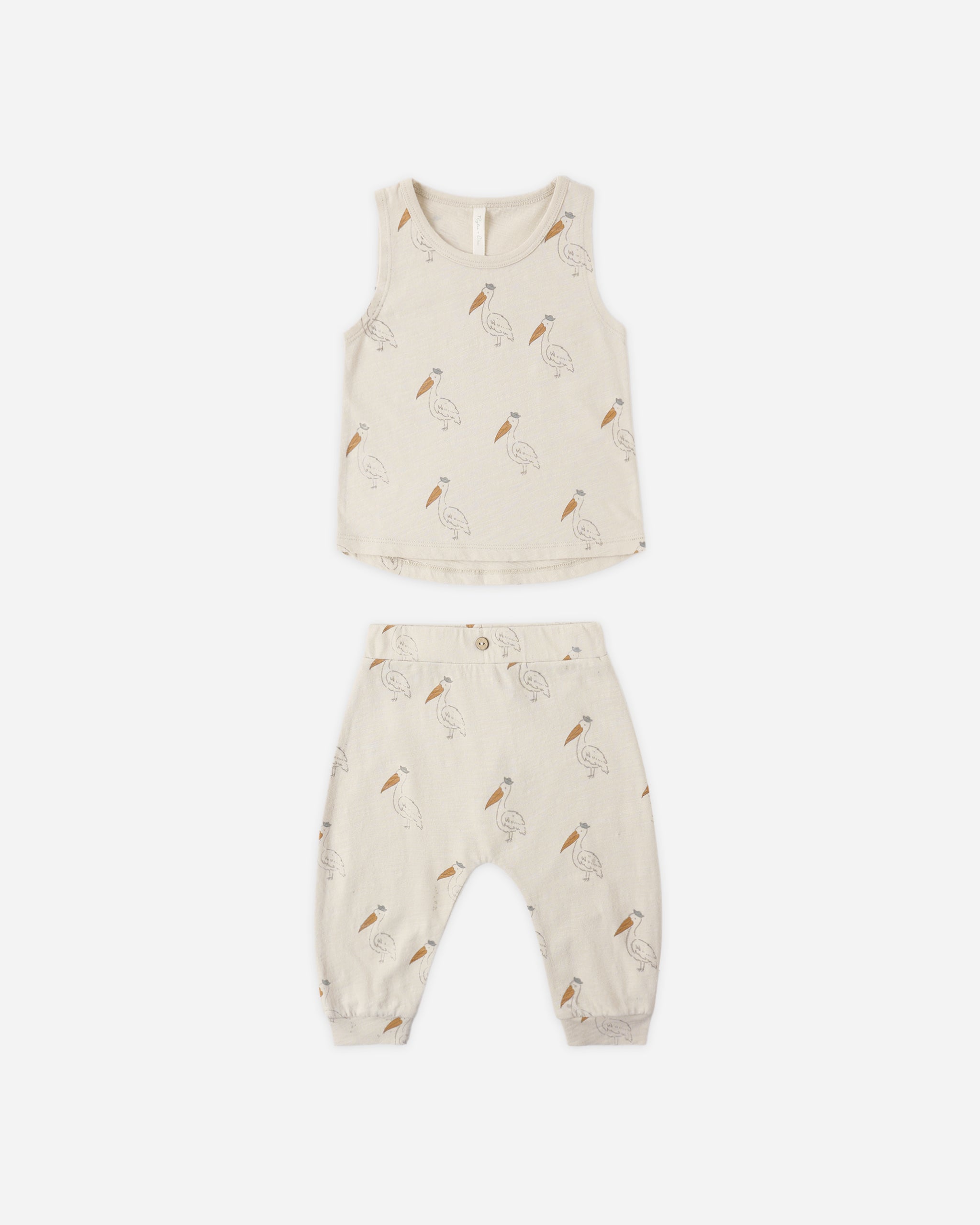 Tank + Slouch Pant Set Pelican - Rylee + Cru | Kids Clothes | Trendy Baby Clothes | Modern Infant Outfits |