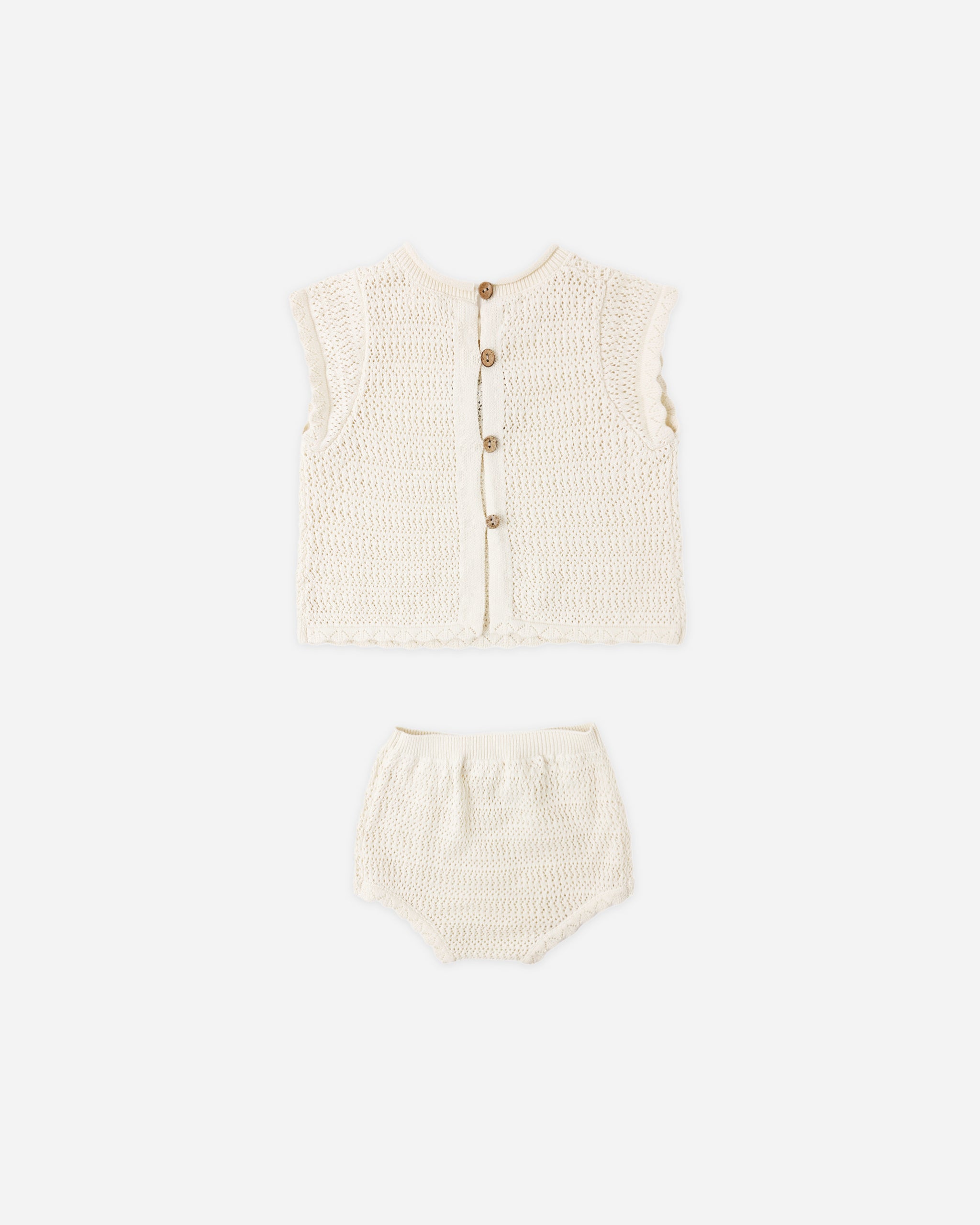 Scallop Knit Baby Set Natural – Rylee + Cru