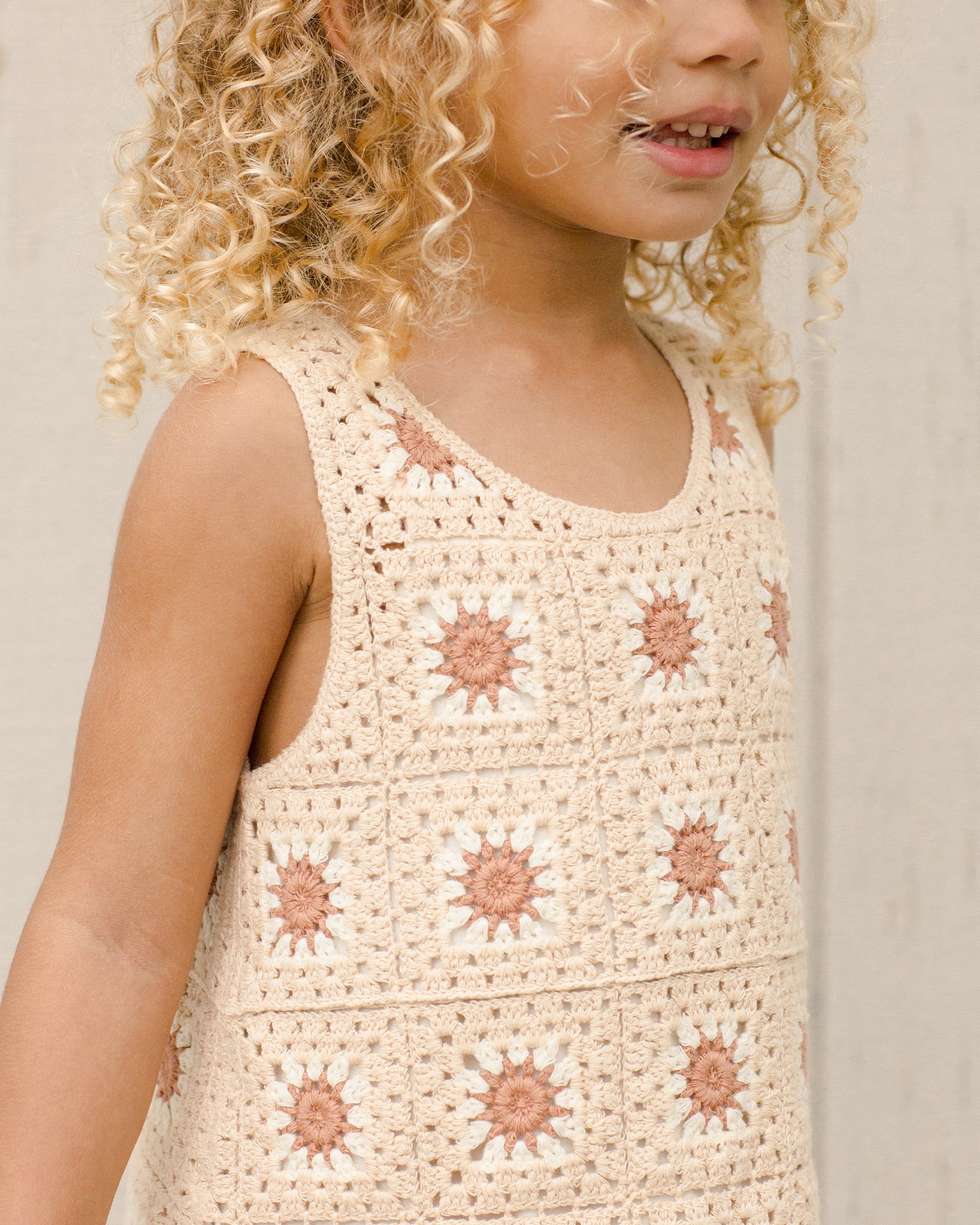 Crochet Tank Mini Dress || Floral - Rylee + Cru | Kids Clothes | Trendy Baby Clothes | Modern Infant Outfits |