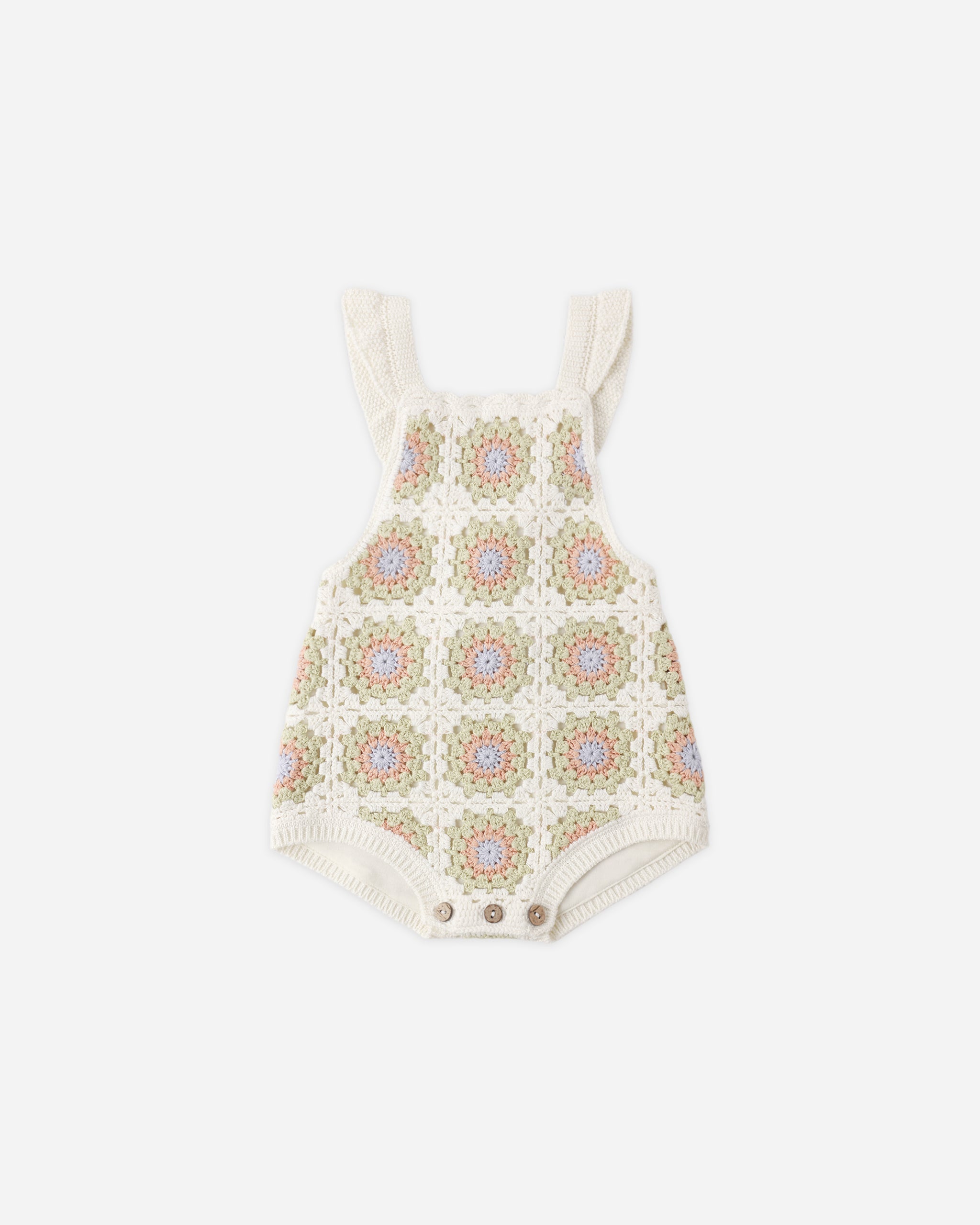 Crochet Romper Citron Daisy Check – Rylee + Cru