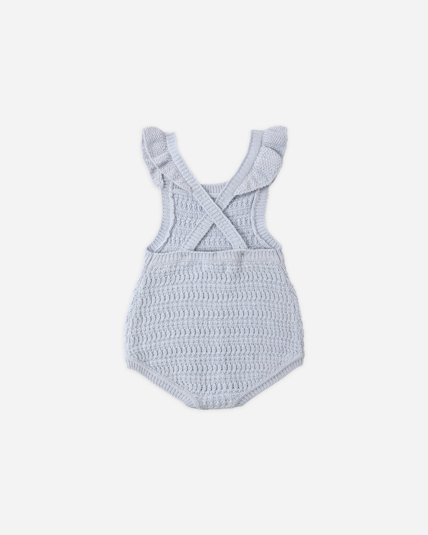 Crochet Romper Periwinkle - Rylee + Cru | Kids Clothes | Trendy Baby Clothes | Modern Infant Outfits |