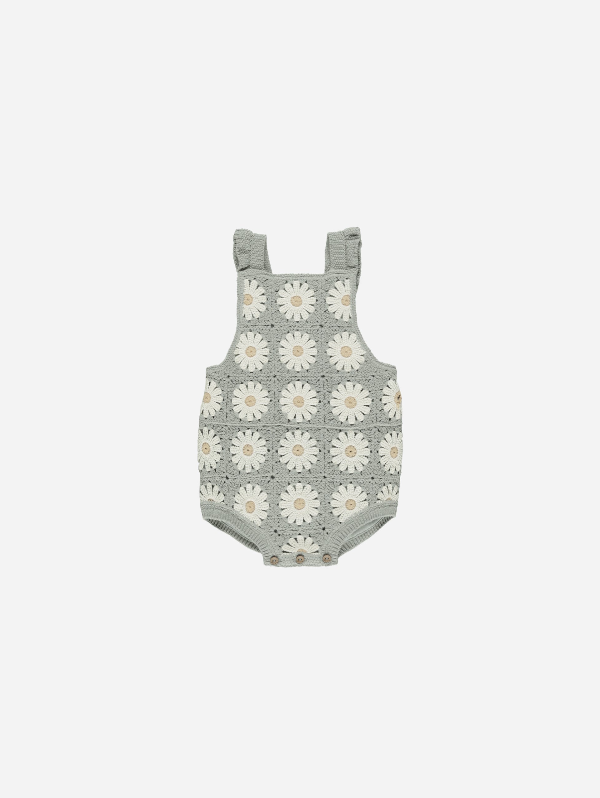 Crochet Romper || Daisy - Rylee + Cru | Kids Clothes | Trendy Baby Clothes | Modern Infant Outfits |