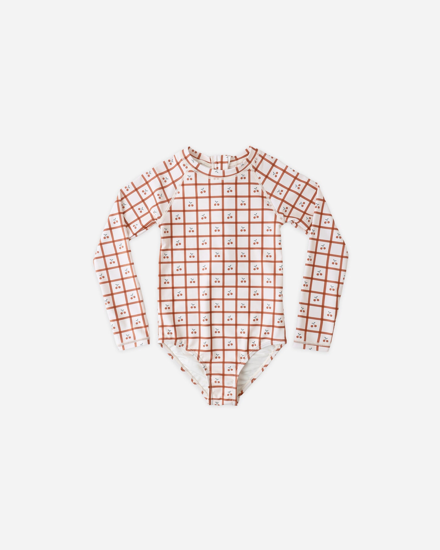 Delphine Rashguard One-Piece Cherry Check - Rylee + Cru | Kids Clothes | Trendy Baby Clothes | Modern Infant Outfits |