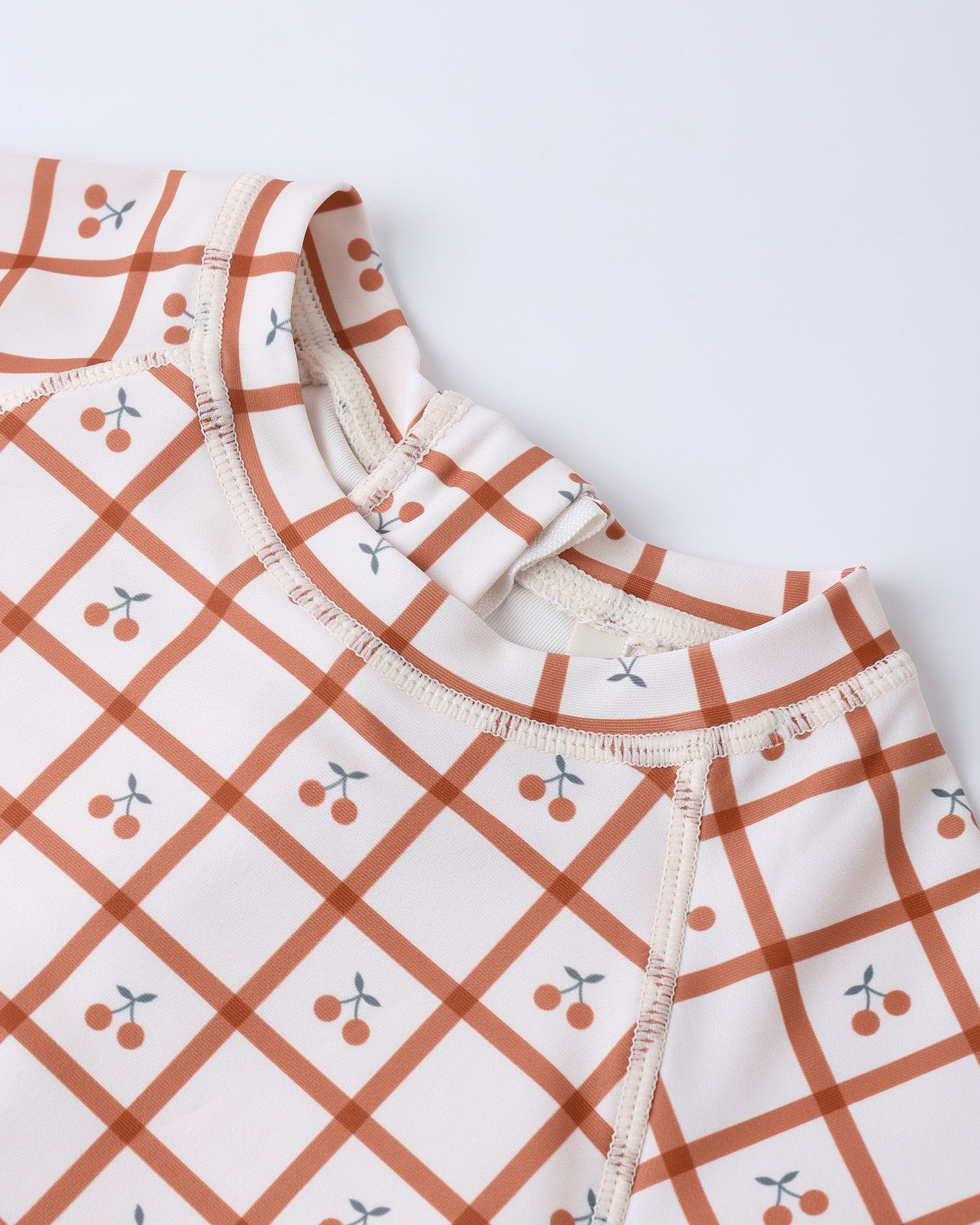 Delphine Rashguard One-Piece Cherry Check - Rylee + Cru | Kids Clothes | Trendy Baby Clothes | Modern Infant Outfits |