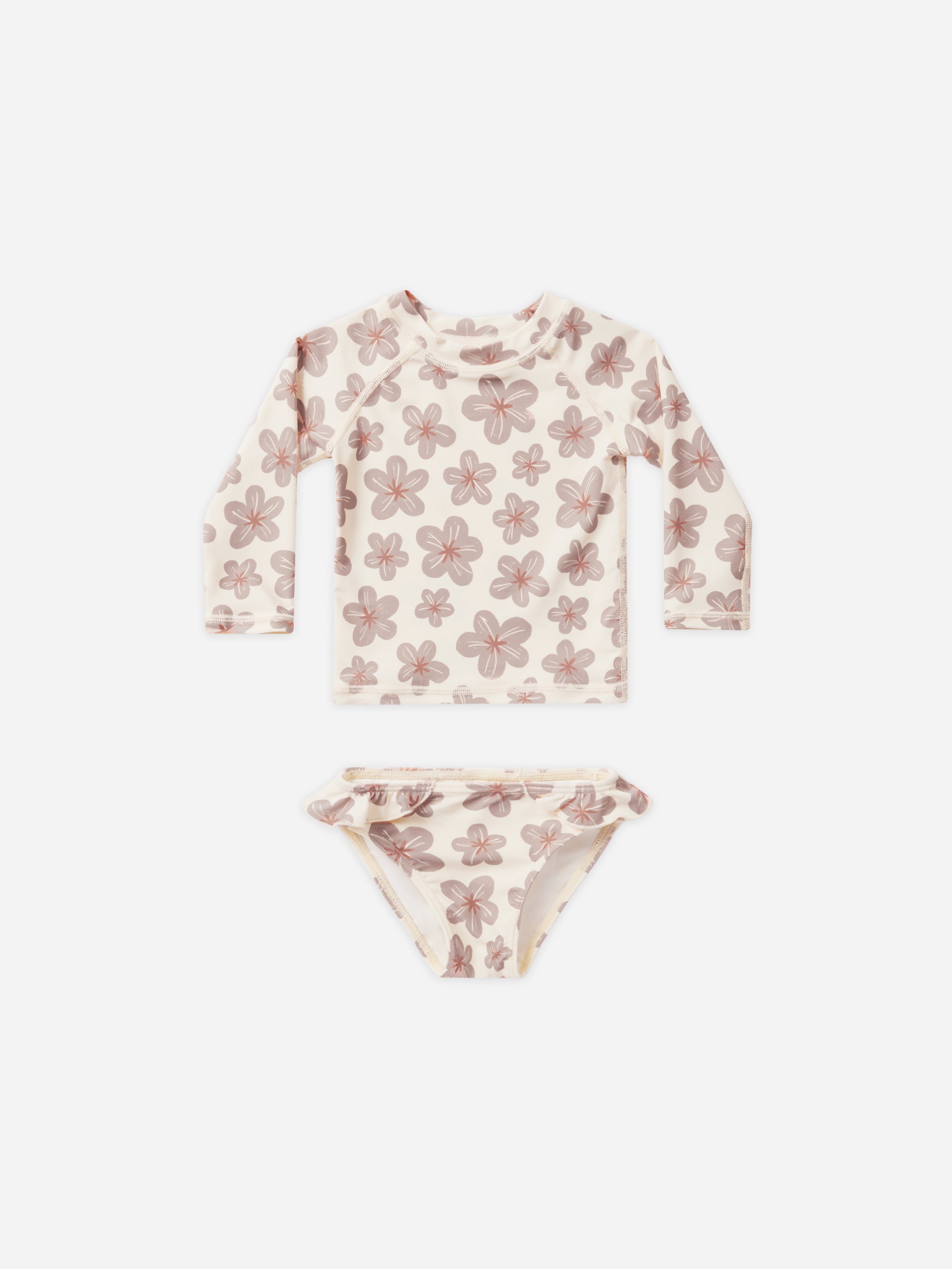 Maryn Rash Guard Set || Hibiscus - Rylee + Cru | Kids Clothes | Trendy Baby Clothes | Modern Infant Outfits |