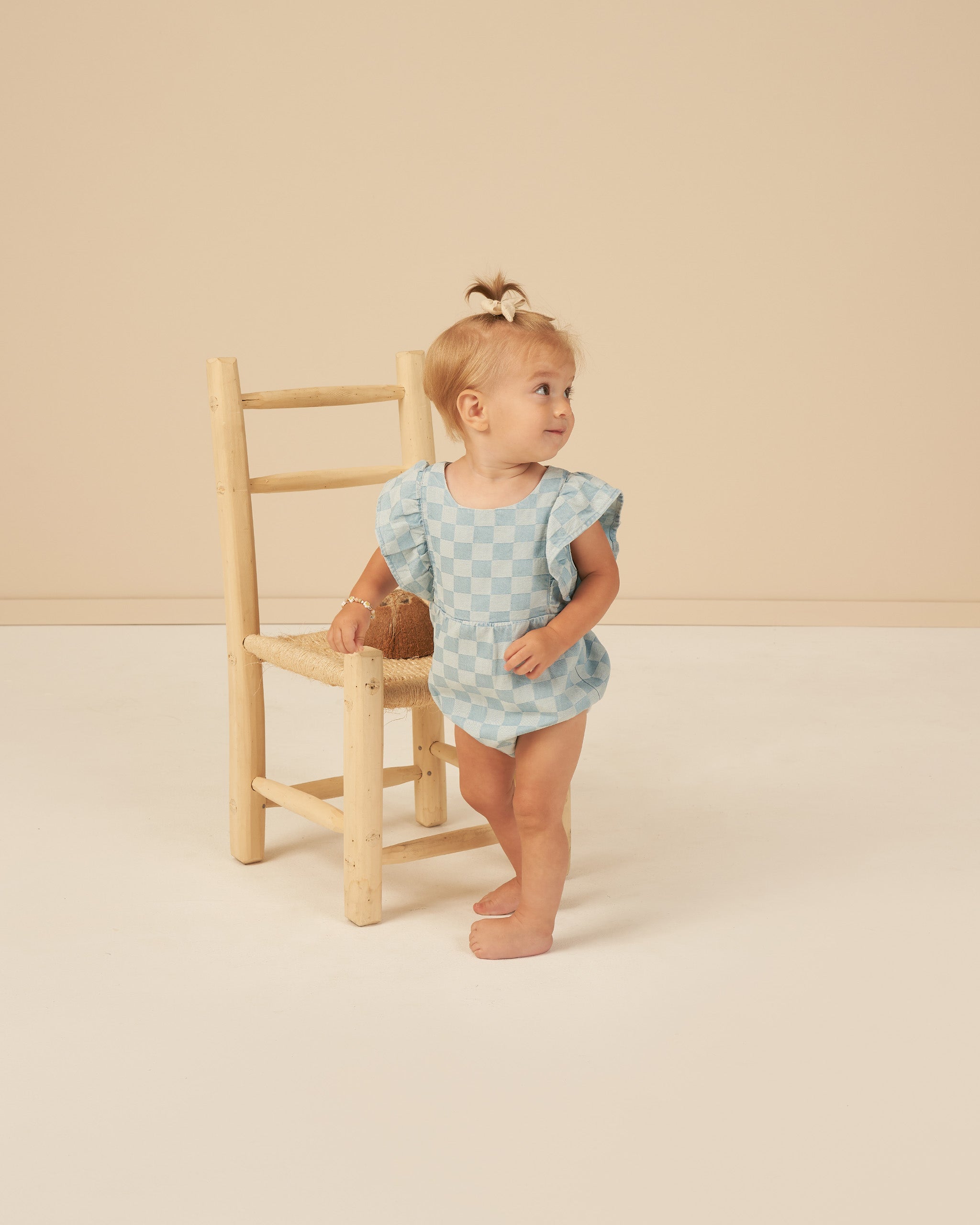 Kalea Romper || Blue Check - Rylee + Cru | Kids Clothes | Trendy Baby Clothes | Modern Infant Outfits |