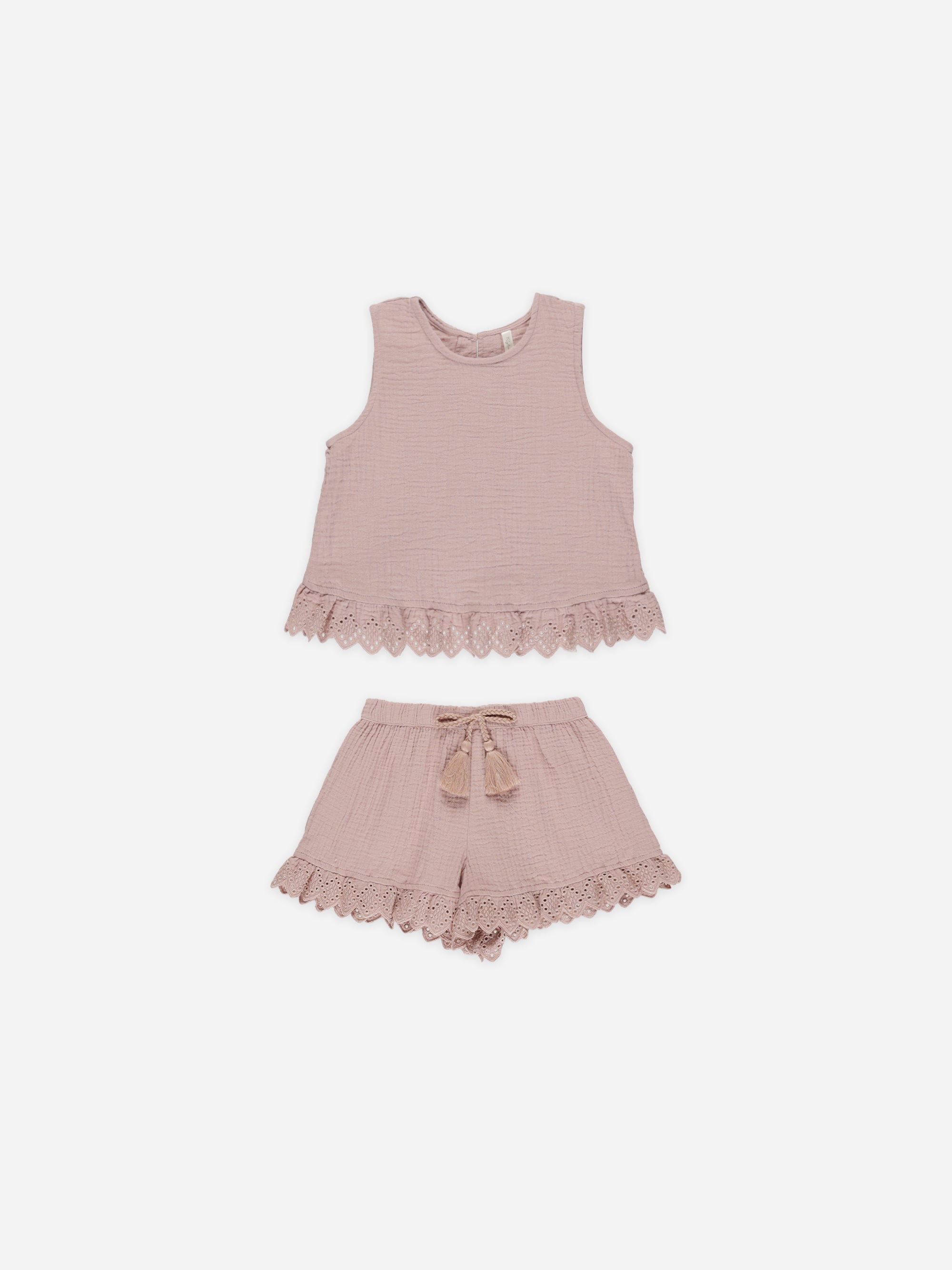 Leonie Set || Mauve - Rylee + Cru | Kids Clothes | Trendy Baby Clothes | Modern Infant Outfits |