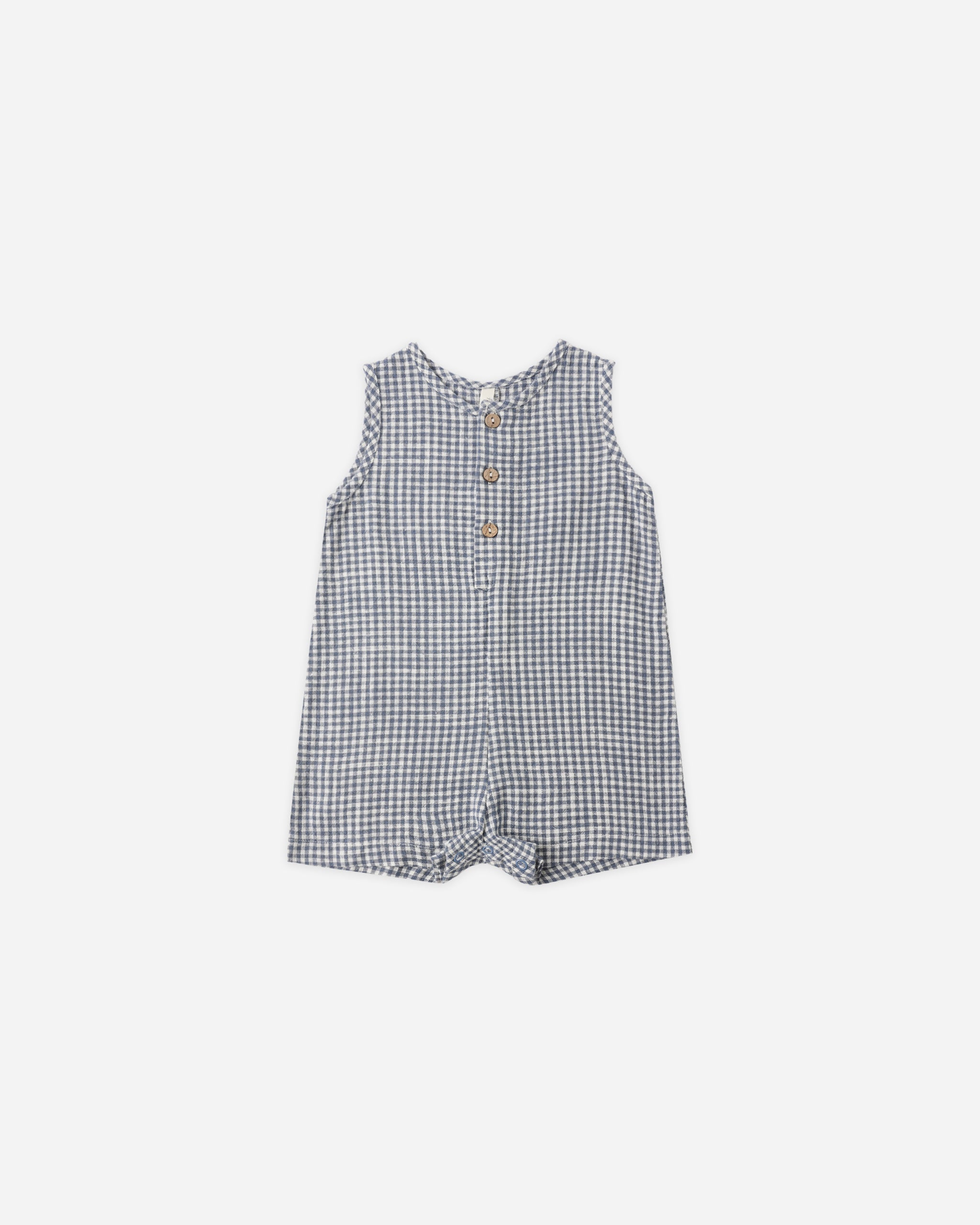 Maverick Romper Marine Gingham – Rylee + Cru