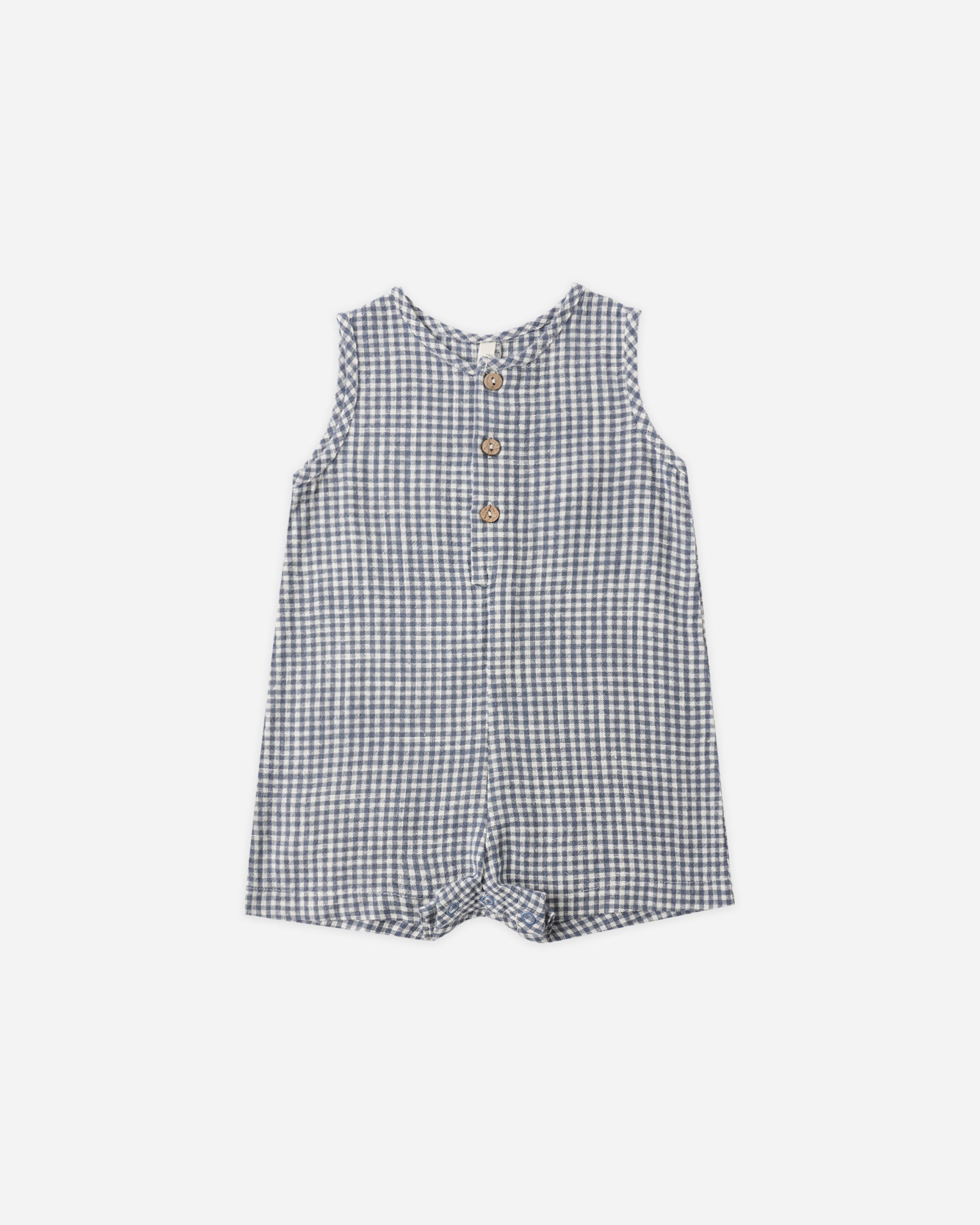 Maverick Romper Marine Gingham – Rylee + Cru