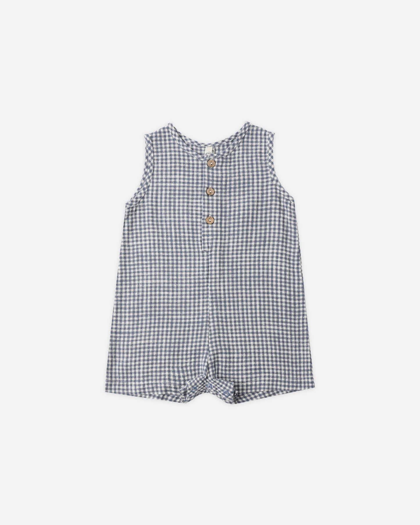 Maverick Romper Marine Gingham - Rylee + Cru | Kids Clothes | Trendy Baby Clothes | Modern Infant Outfits |