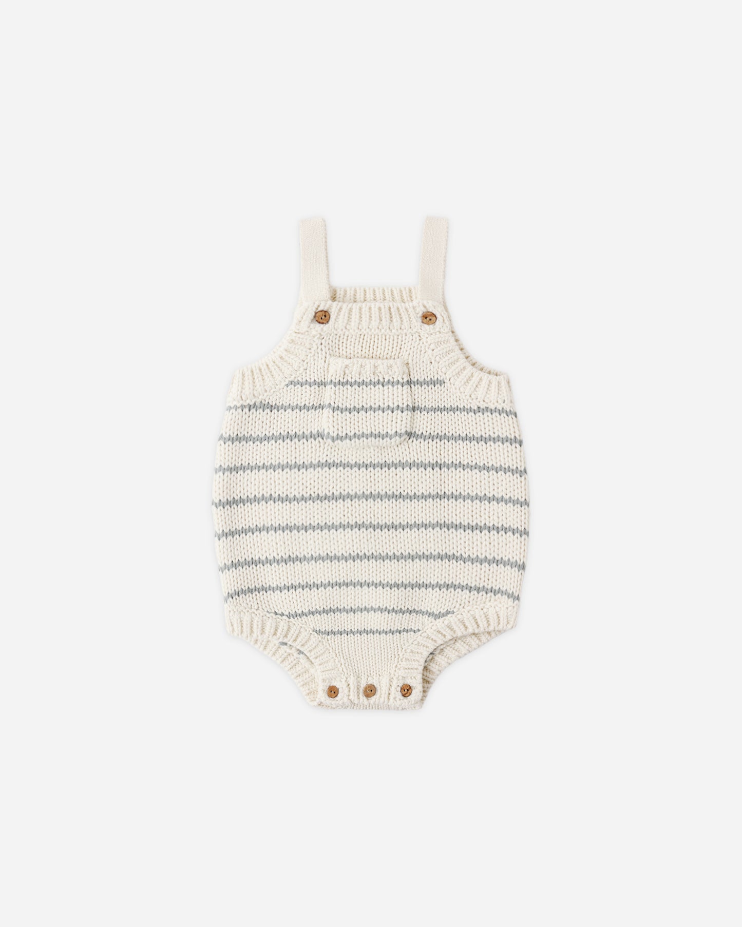 Ashton Knit Romper Sea Green Stripe - Rylee + Cru | Kids Clothes | Trendy Baby Clothes | Modern Infant Outfits |
