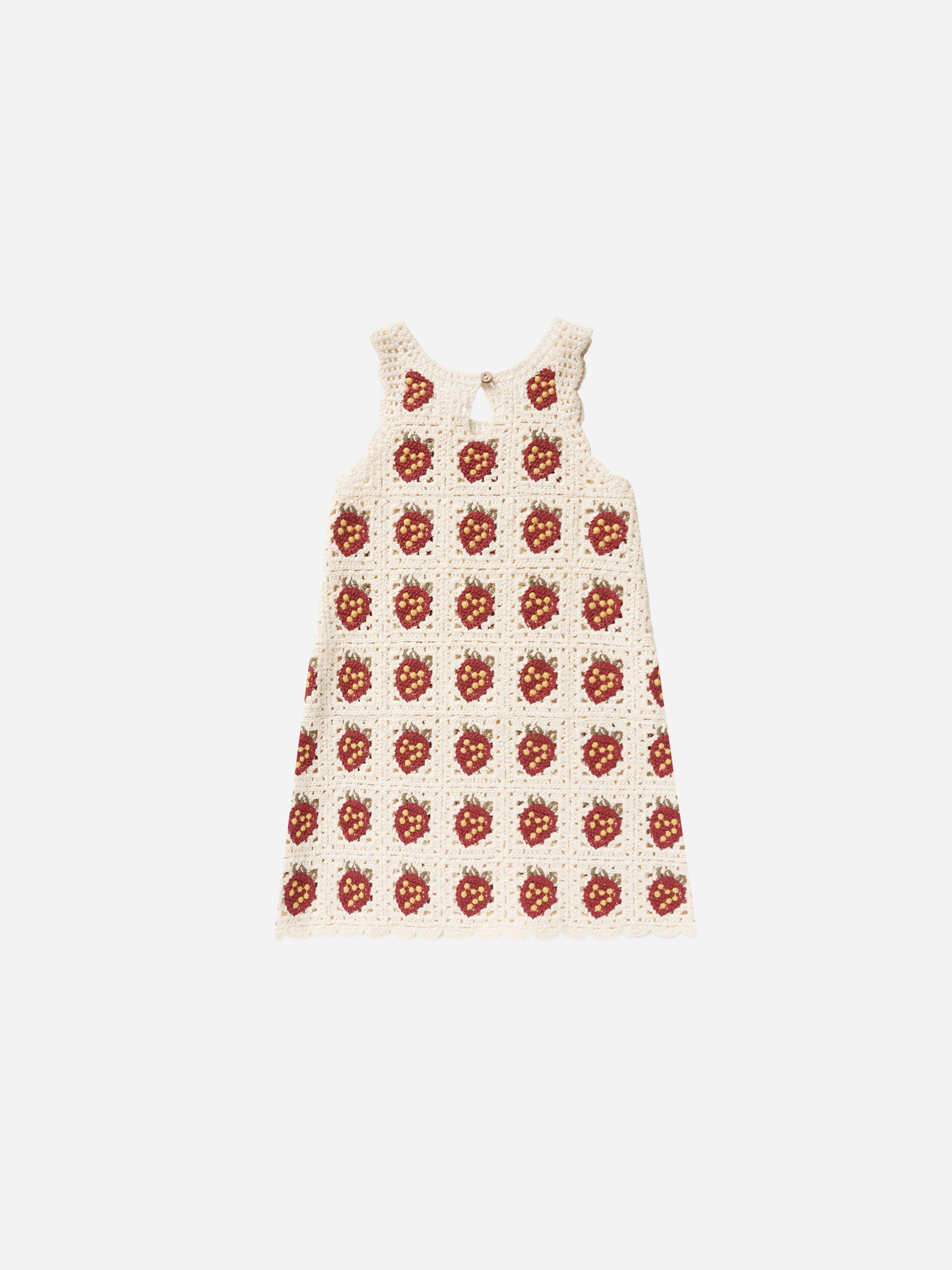 Crochet Tank Mini Dress || Strawberry - Rylee + Cru | Kids Clothes | Trendy Baby Clothes | Modern Infant Outfits |