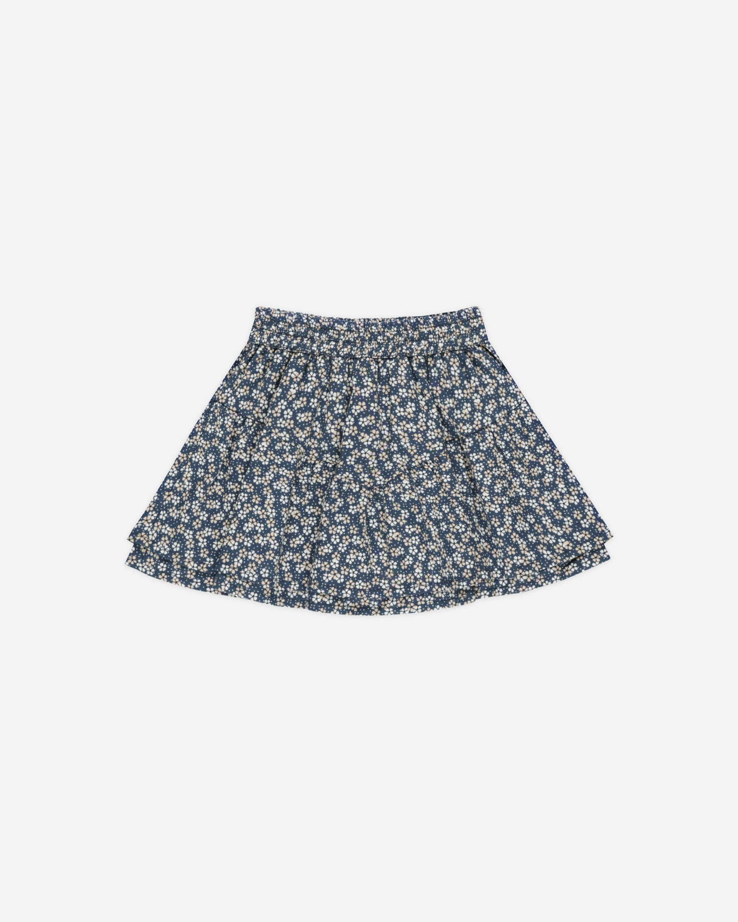 Tiered Mini Skirt || Blue Floral