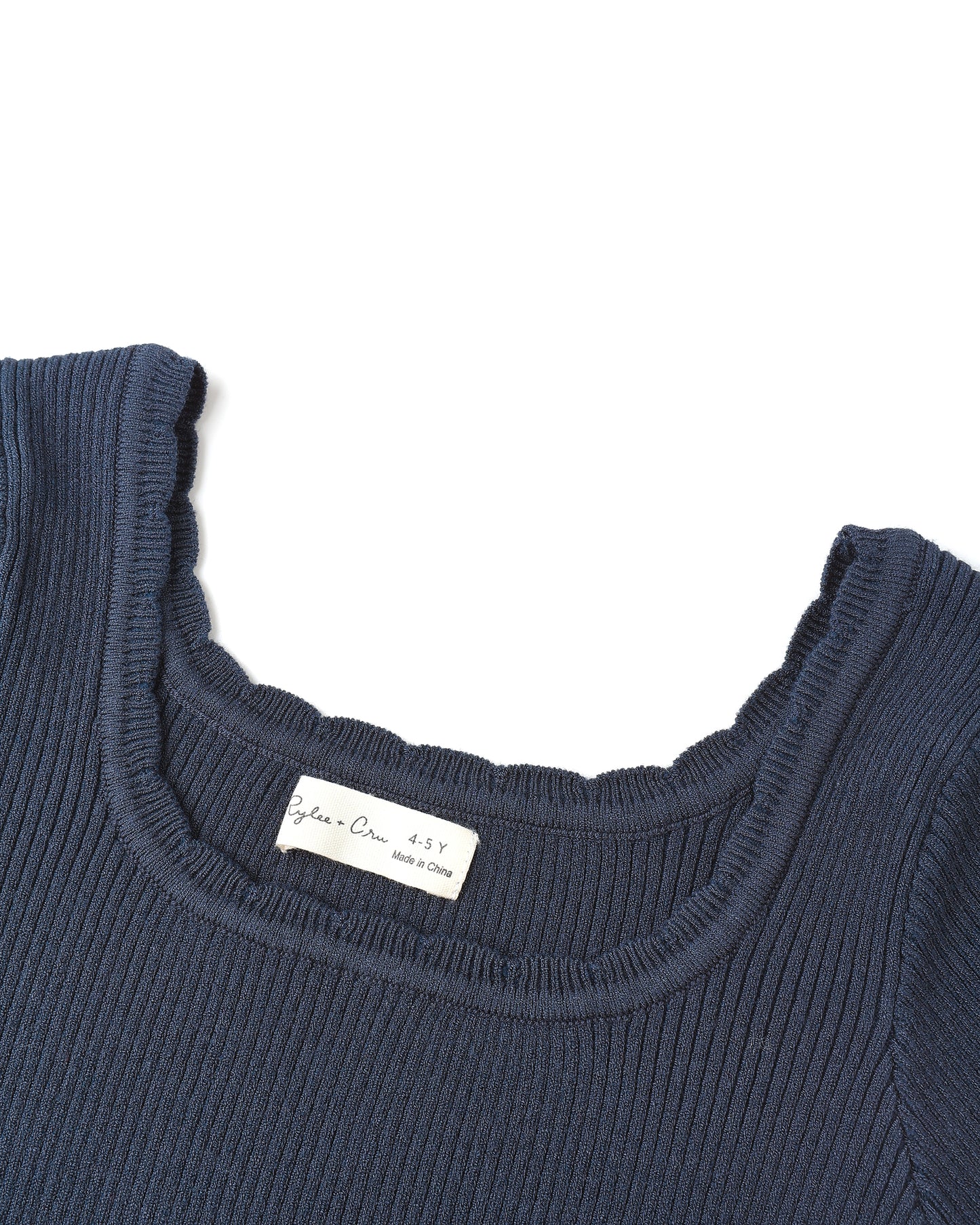Scallop Tee || Navy - Rylee + Cru | Kids Clothes | Trendy Baby Clothes | Modern Infant Outfits |