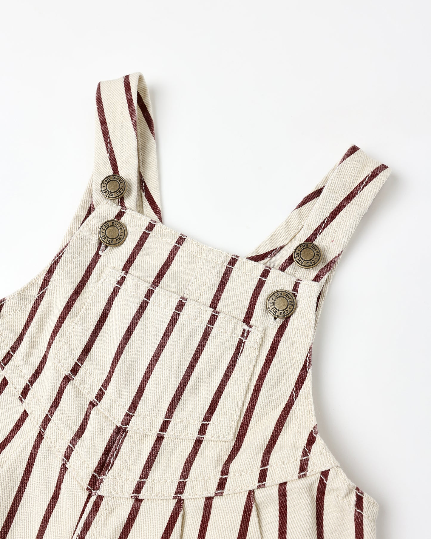 Vintage Overall || Burgundy Stripe - Rylee + Cru | Kids Clothes | Trendy Baby Clothes | Modern Infant Outfits |
