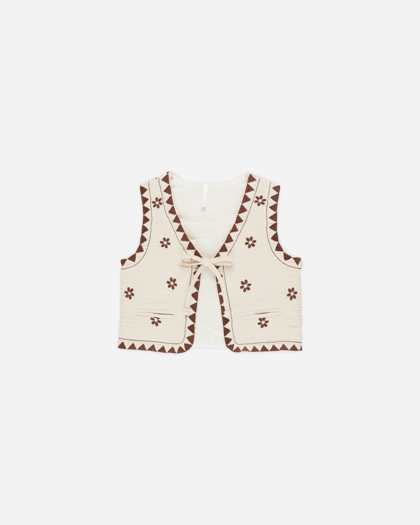 Embroidered Vest || Natural