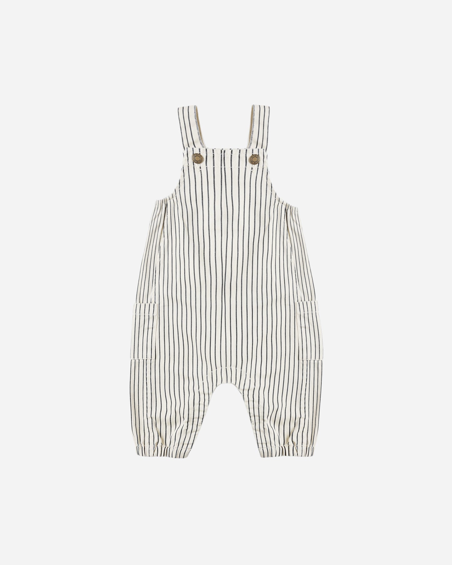 Cargo Baby Overall || Navy Pinstripe - Rylee + Cru | Kids Clothes | Trendy Baby Clothes | Modern Infant Outfits |