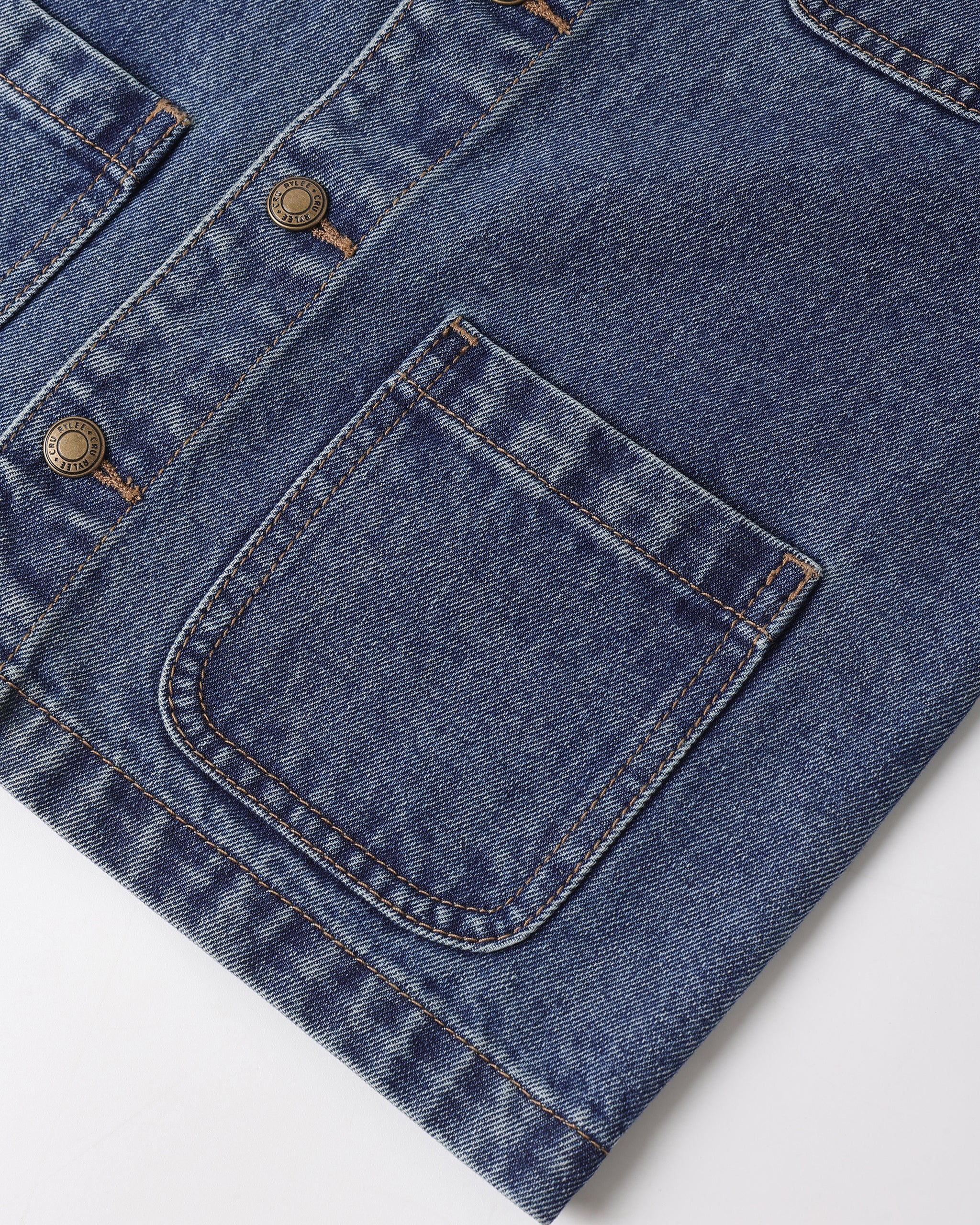 Denim Chore Coat Navy - Rylee + Cru | Kids Clothes | Trendy Baby Clothes | Modern Infant Outfits |