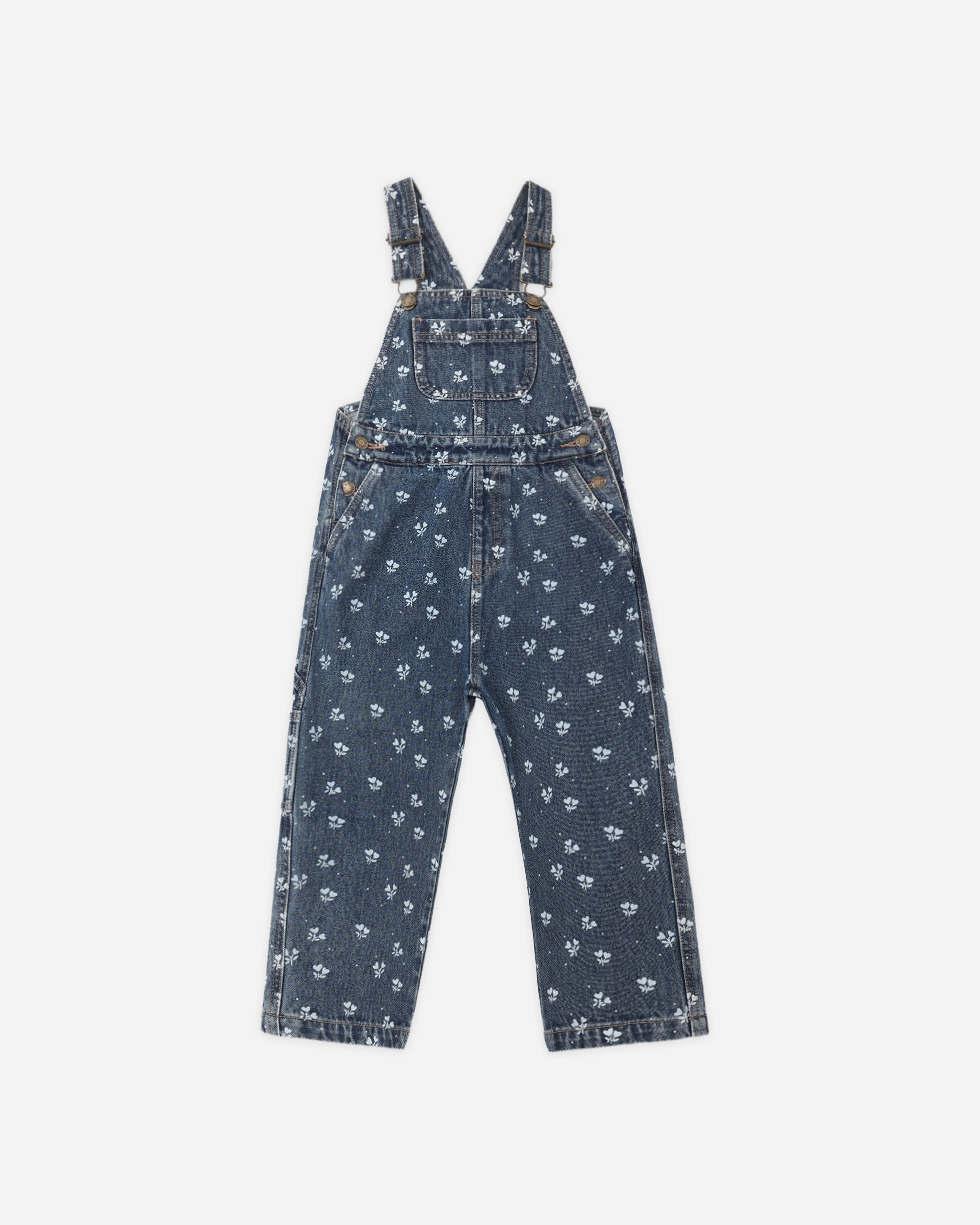 Utility Overall Heart Ditsy - Rylee + Cru | Kids Clothes | Trendy Baby Clothes | Modern Infant Outfits |