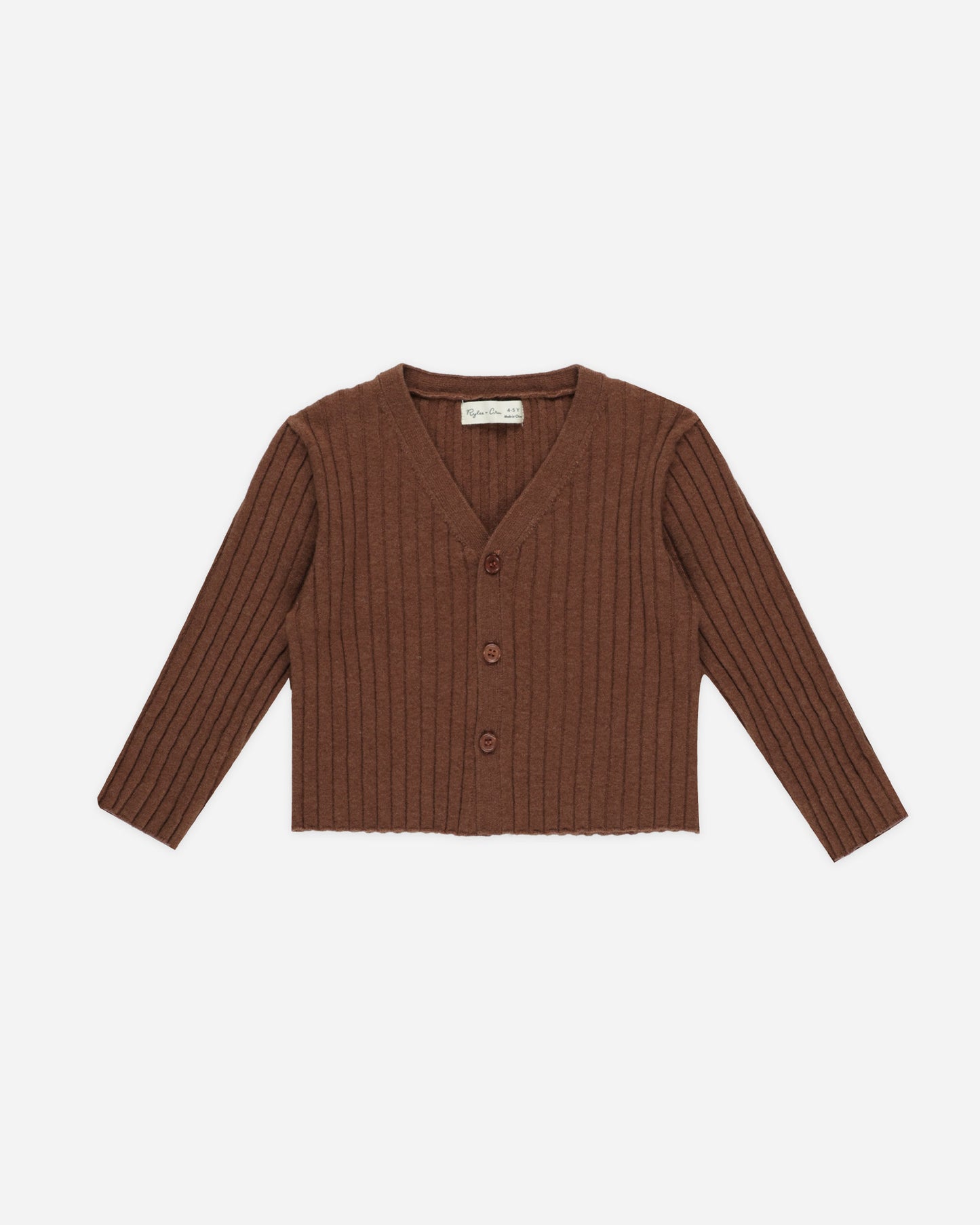 Long Sleeve Knit Button Top || Brown - Rylee + Cru | Kids Clothes | Trendy Baby Clothes | Modern Infant Outfits |
