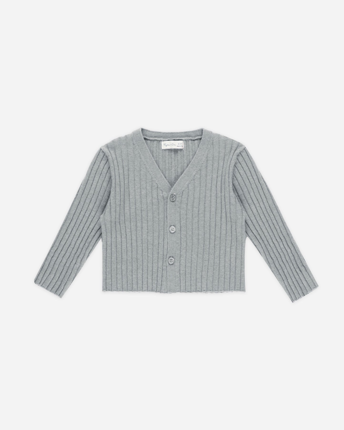 Long Sleeve Knit Button Top || Dusty Blue - Rylee + Cru | Kids Clothes | Trendy Baby Clothes | Modern Infant Outfits |