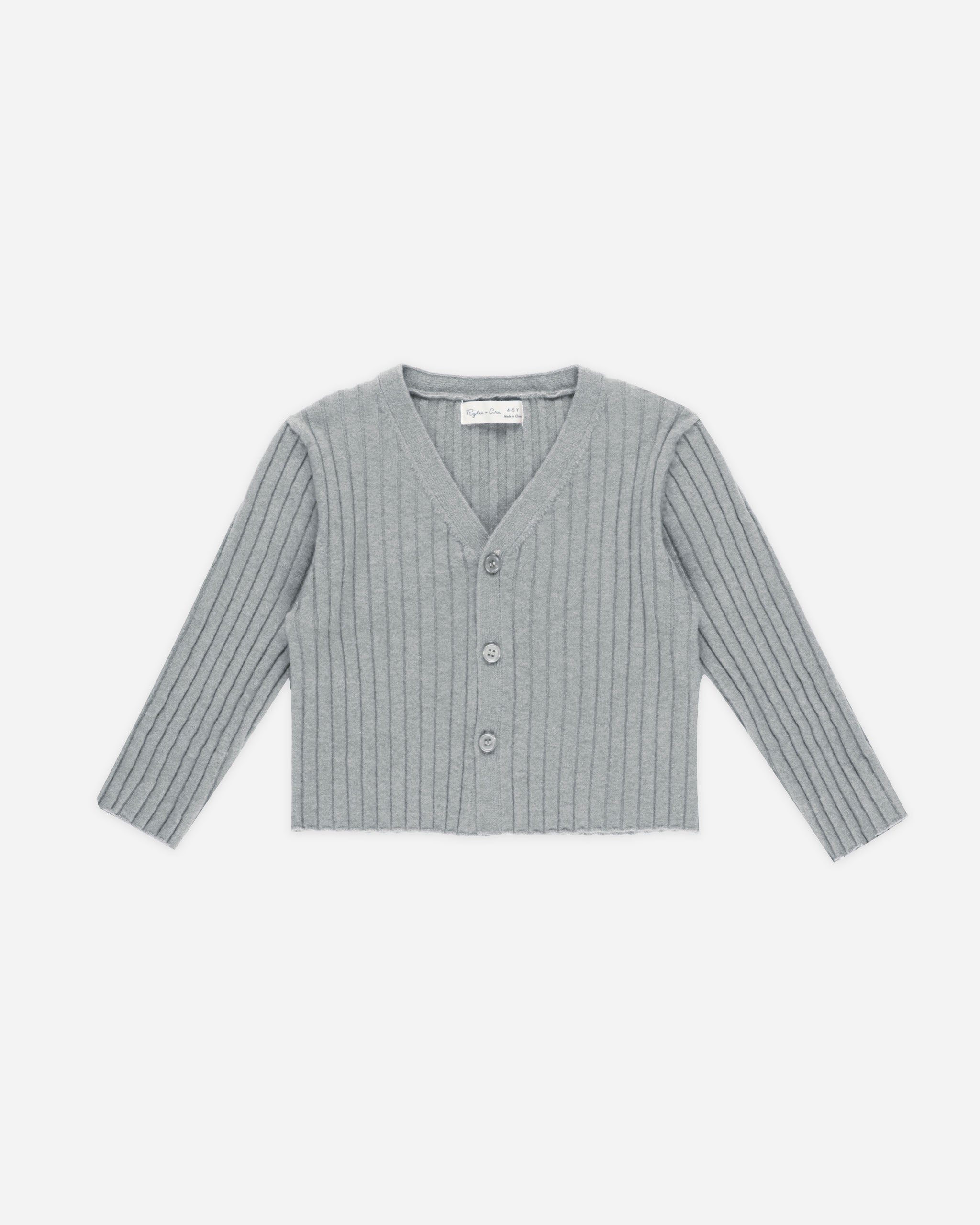 Long Sleeve Knit Button Top || Dusty Blue - Rylee + Cru | Kids Clothes | Trendy Baby Clothes | Modern Infant Outfits |