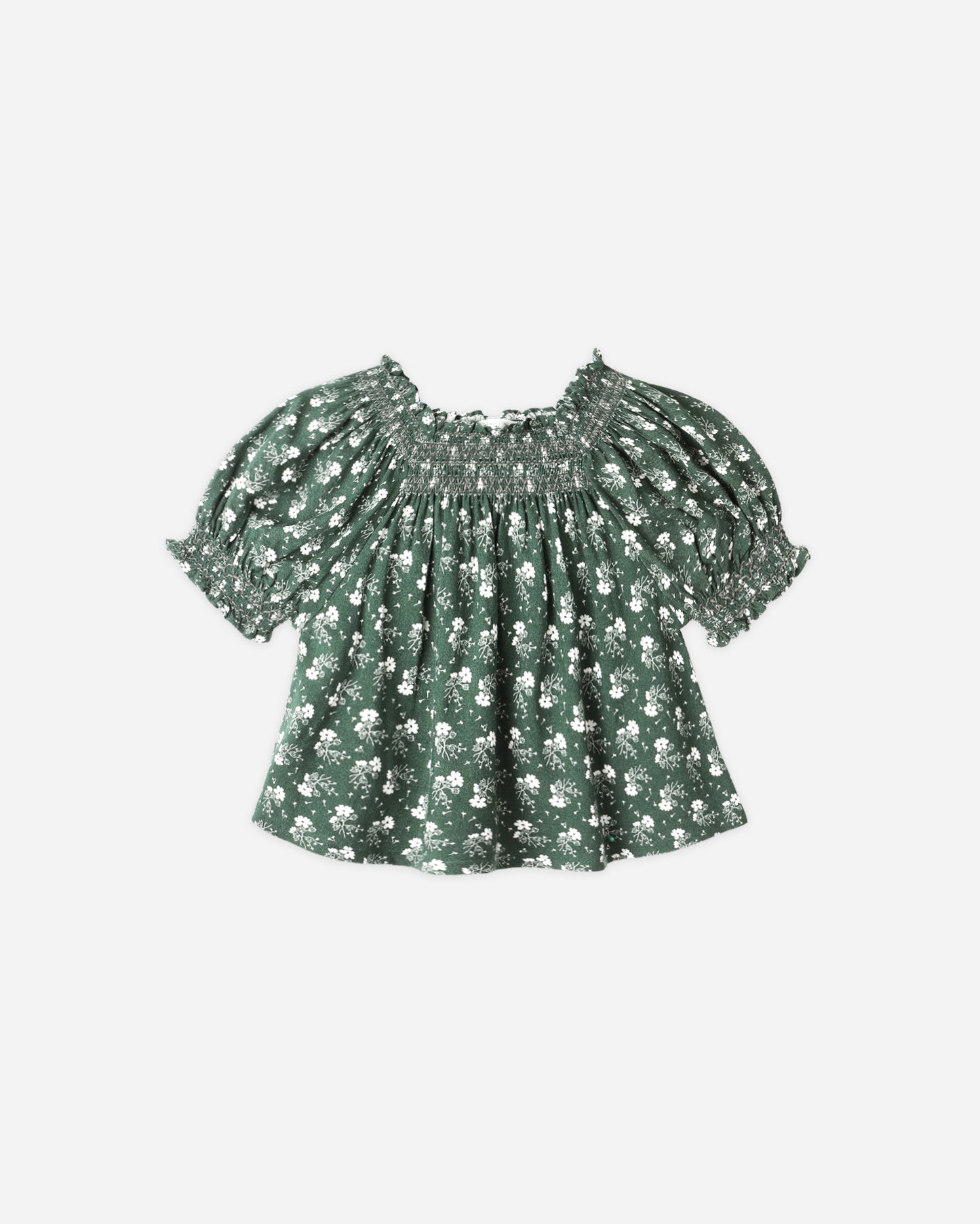 Ada Blouse || Green Ditsy - Rylee + Cru | Kids Clothes | Trendy Baby Clothes | Modern Infant Outfits |