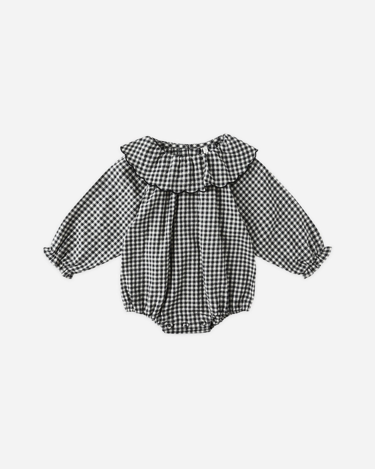 Colette Romper || Black Gingham - Rylee + Cru | Kids Clothes | Trendy Baby Clothes | Modern Infant Outfits |