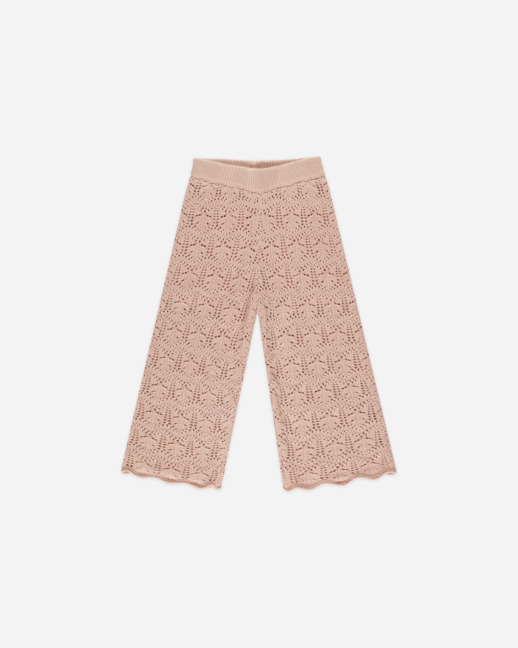 Crochet Knit Pant || Rose - 12-18M