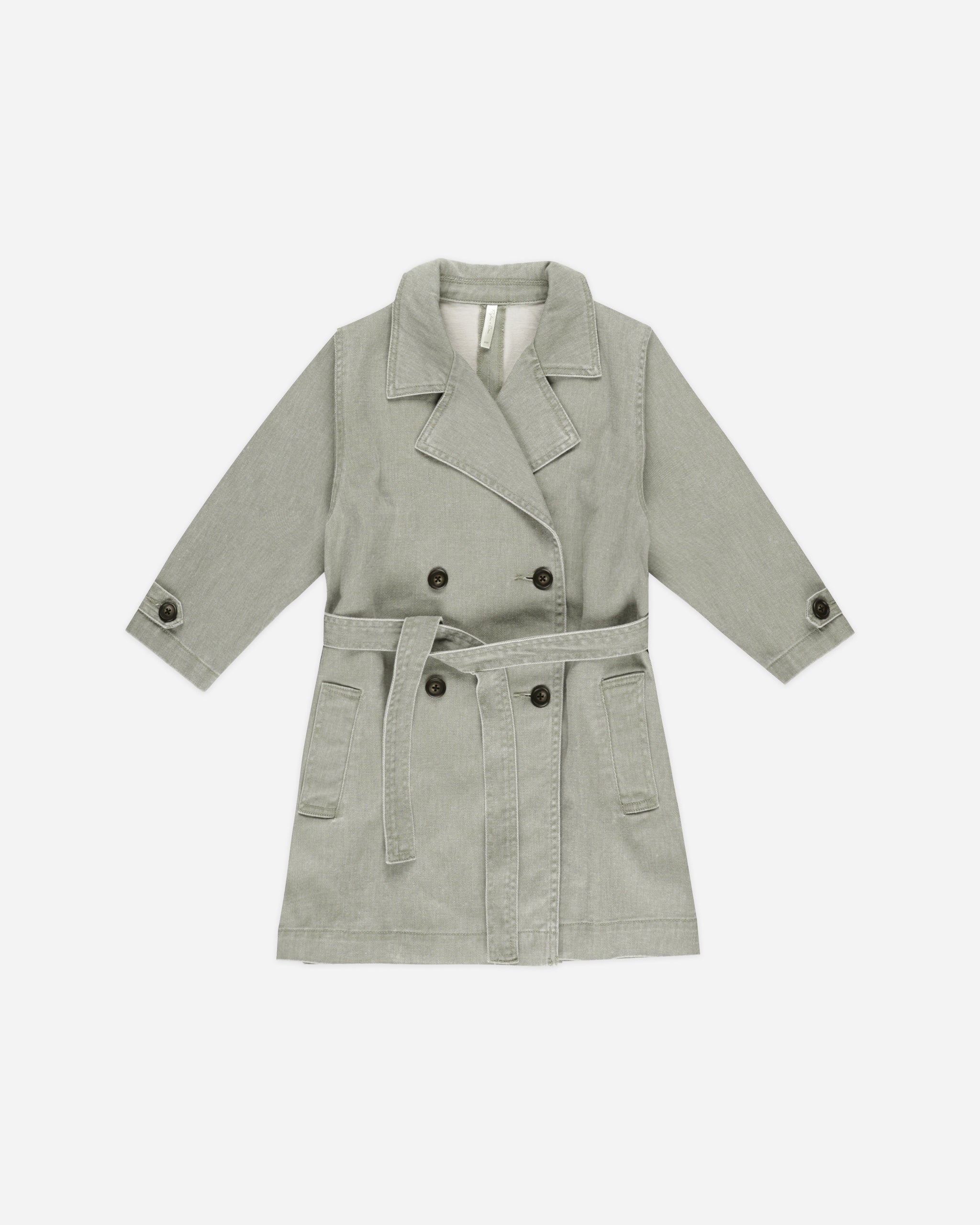 Trench Coat || Washed Laurel - 2-3Y